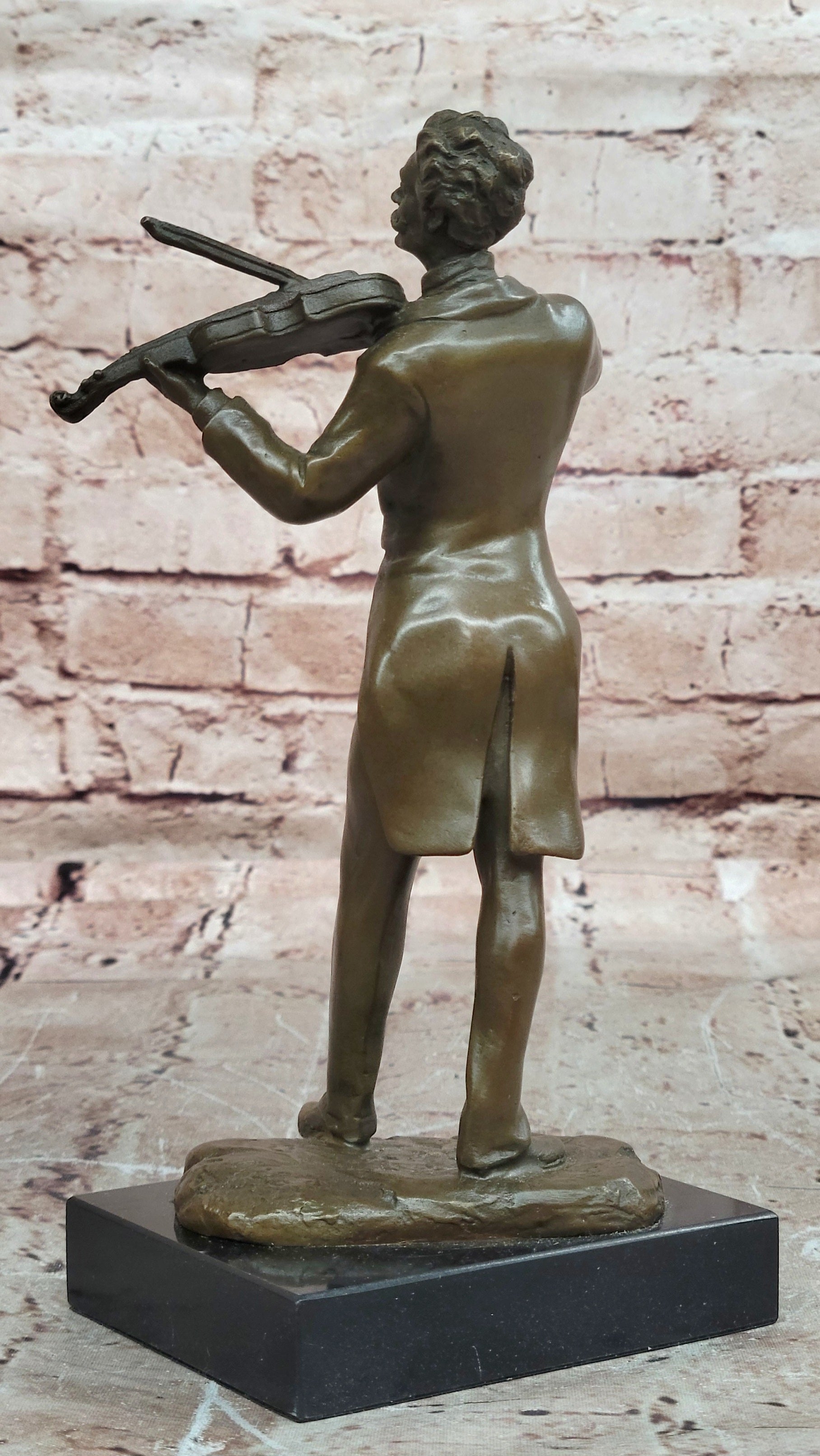 Art Deco Johann Strauss Playing Violin by Spanish Artist Miguel Lopez (Milo)
