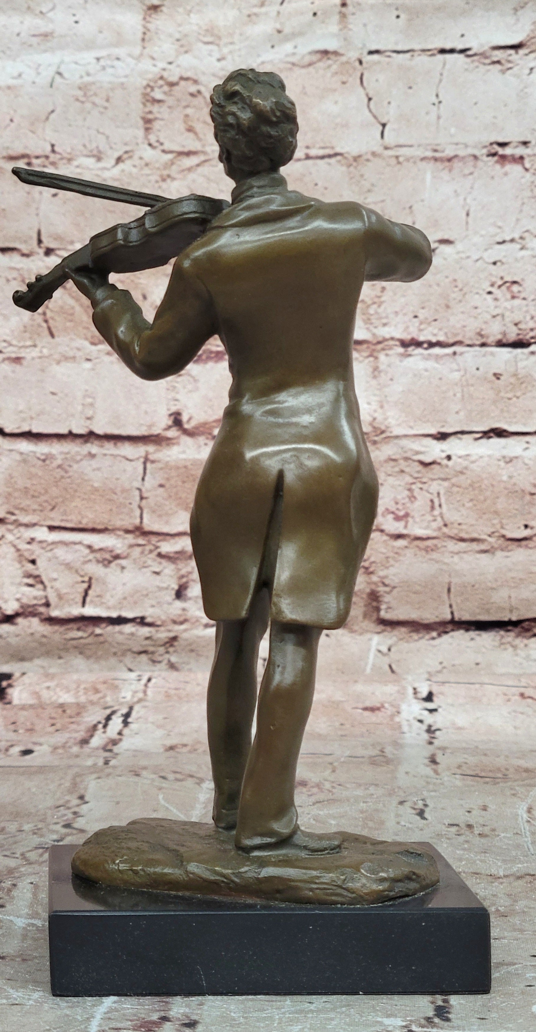 Art Deco Johann Strauss Playing Violin by Spanish Artist Miguel Lopez (Milo)