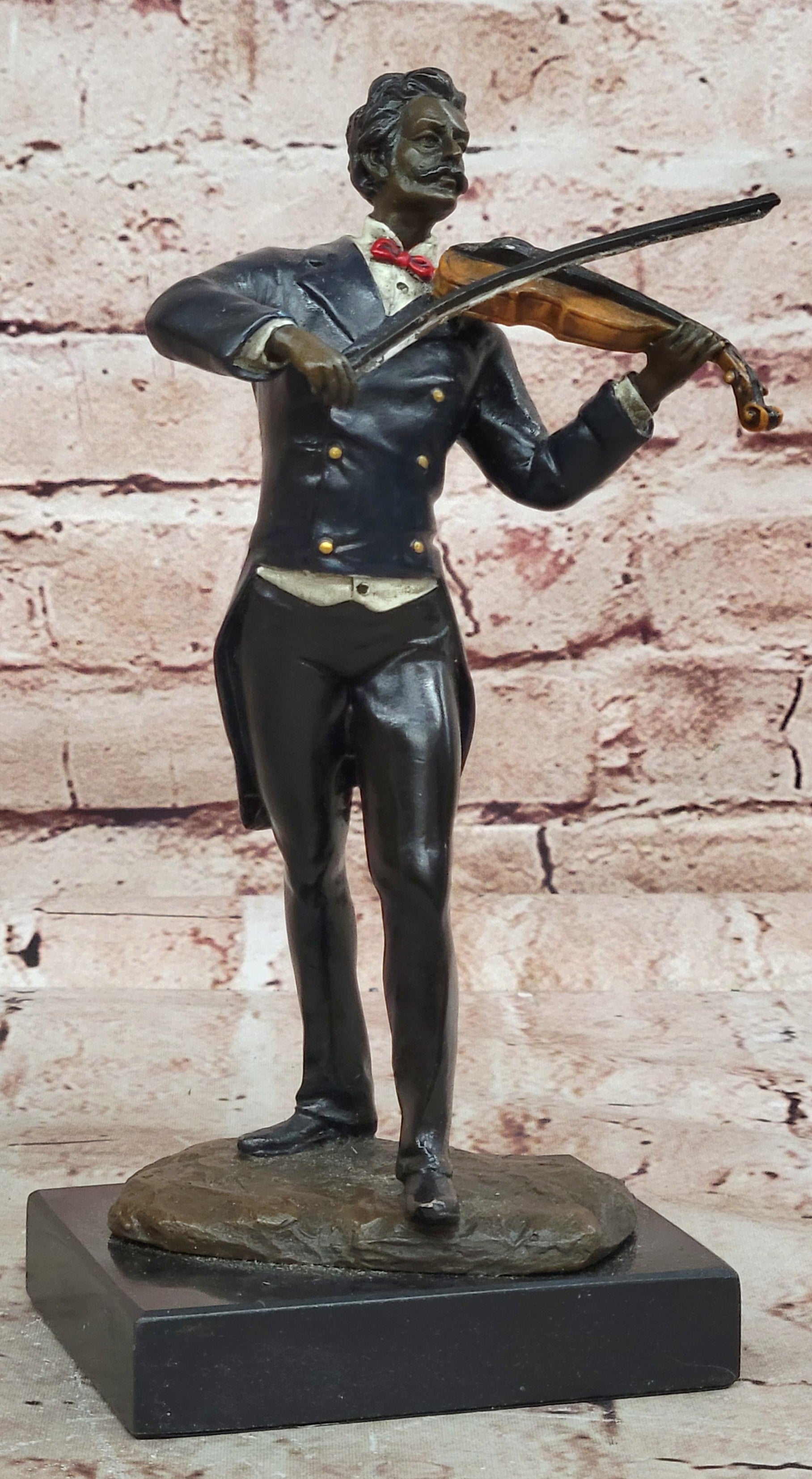 Bronze Composer Johann Strauss Musician Figure Hot Cast Collectible Statue