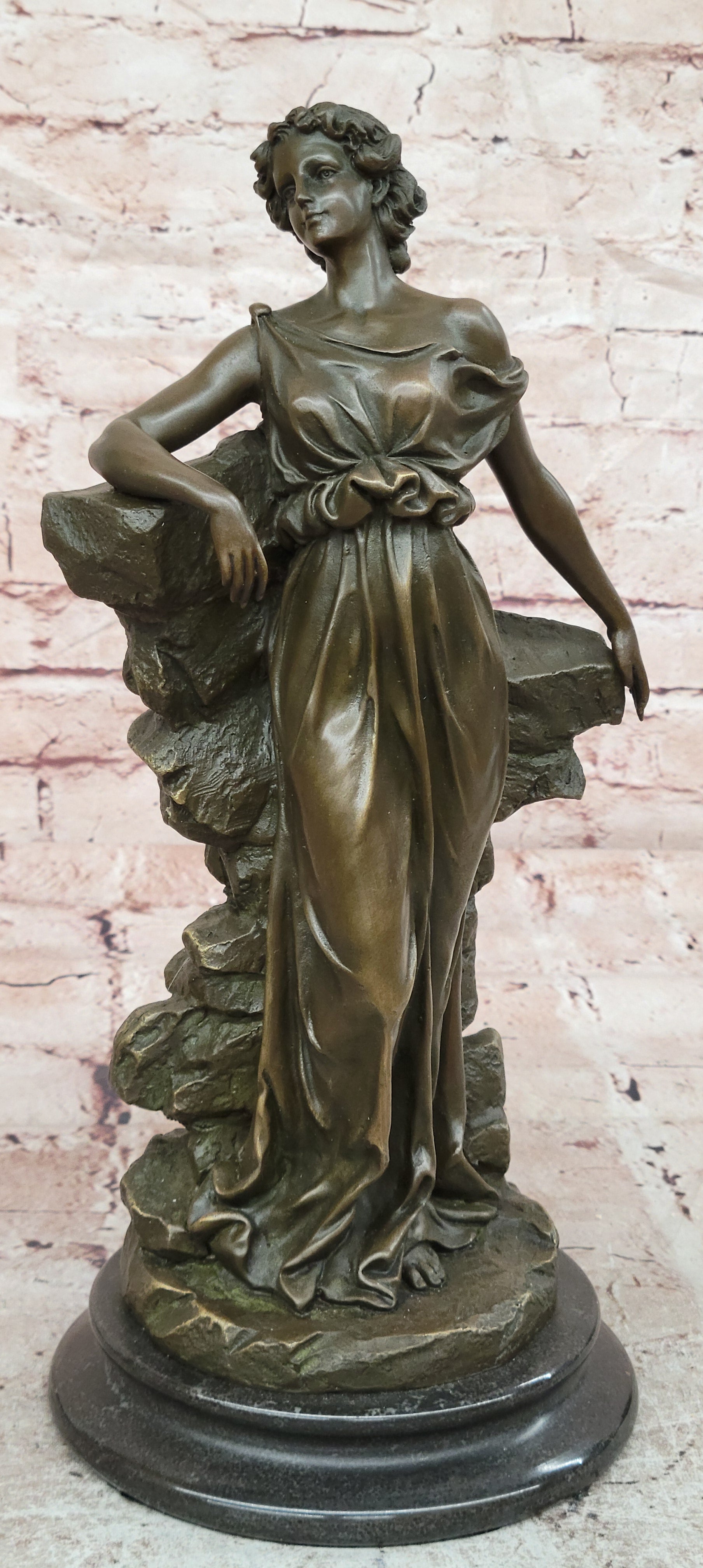 Preiss Bronze Art Deco Woman Sculpture Gorgeous Female Figurine Fine Art Statue