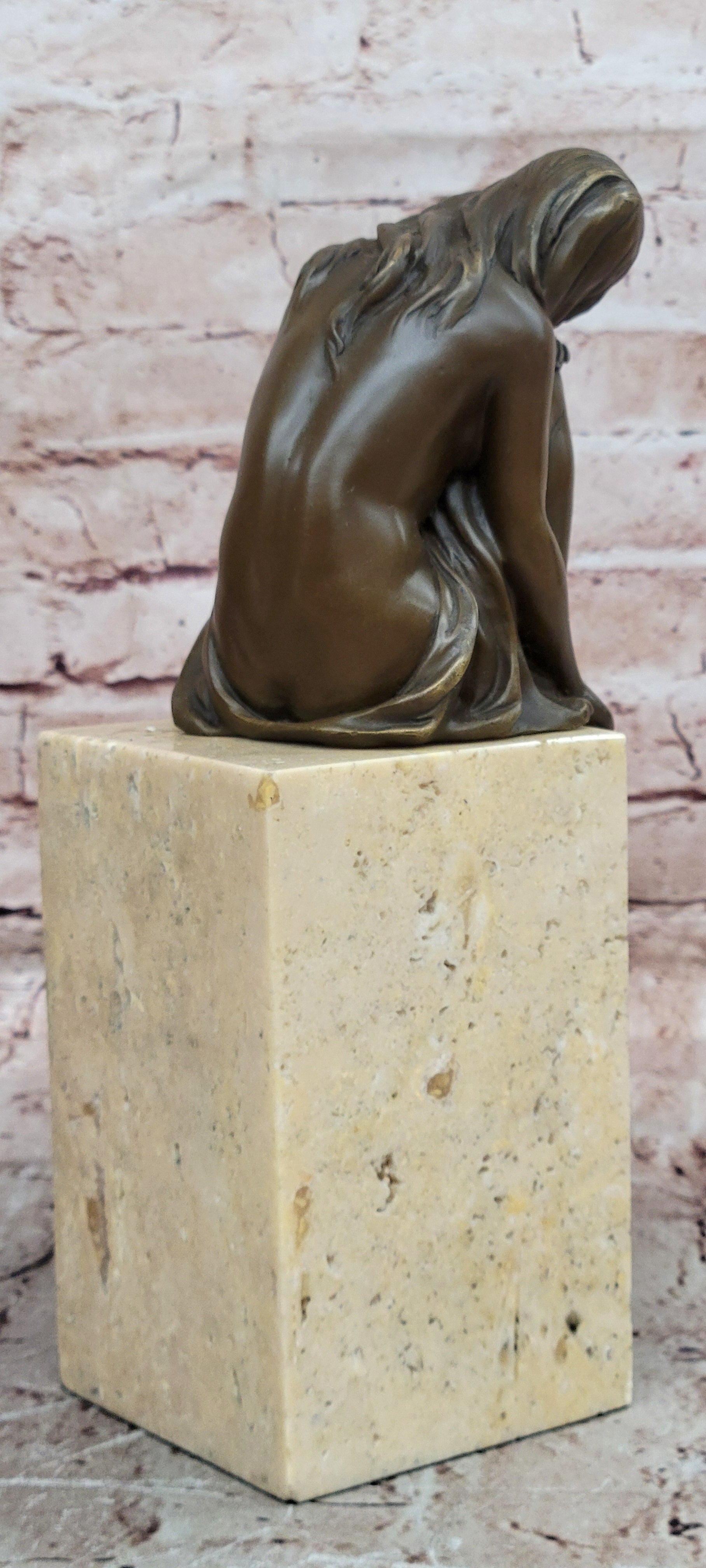 Cesaro Semi Nude Female Bronze Figurine Museum Quality Erotic Art