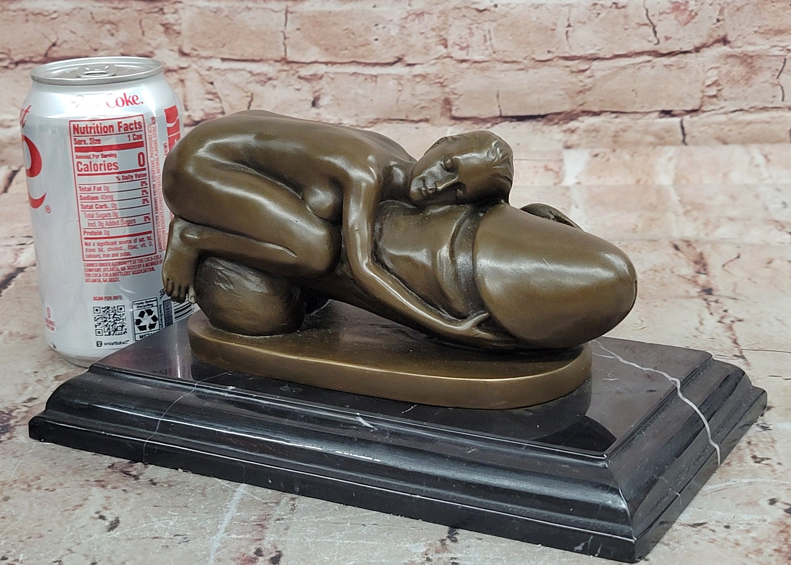 Hot Cast Erotic Nude Woman Bronze Statue by Mario Nick Sensual Artwork Figurine