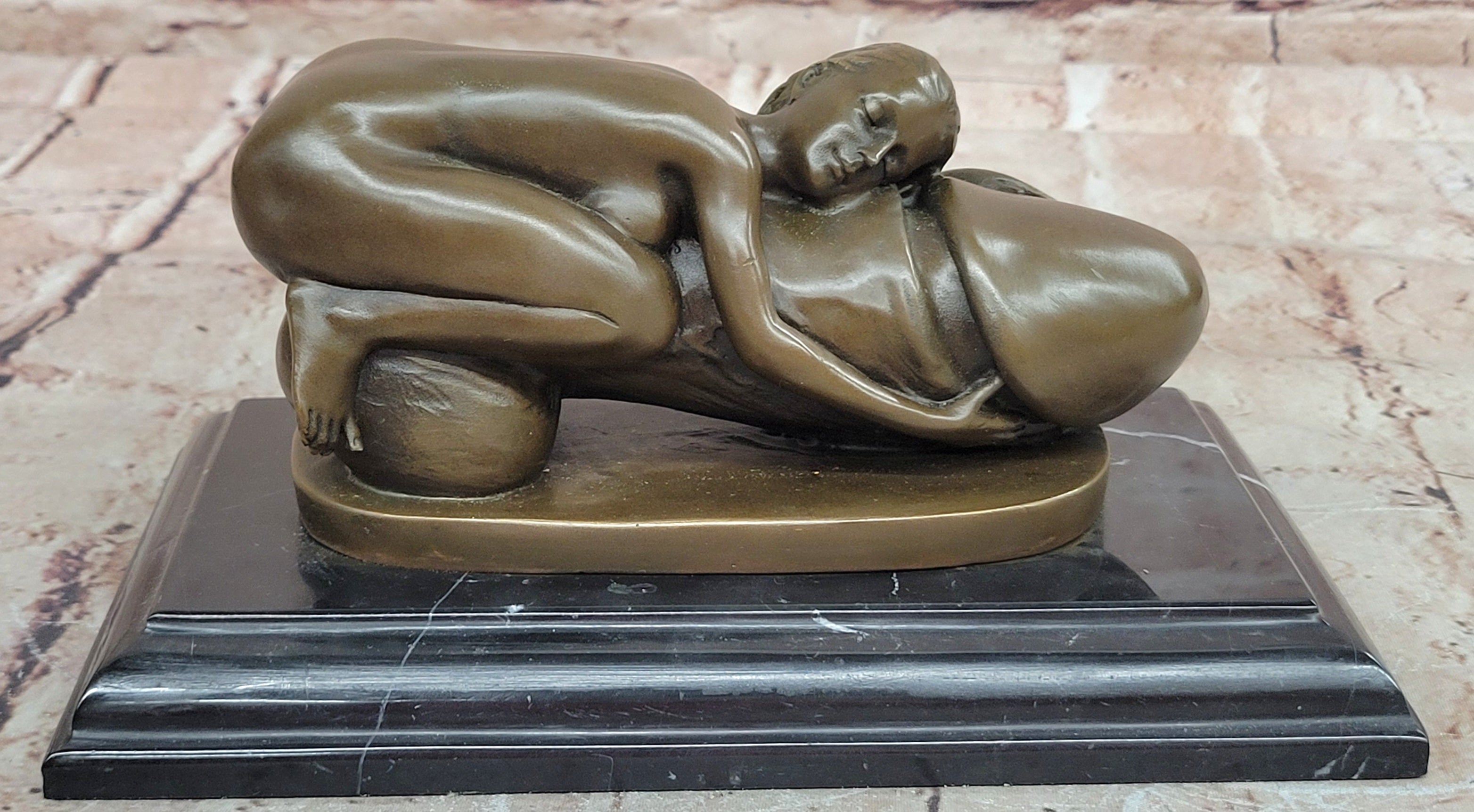 Hot Cast Erotic Nude Woman Bronze Statue by Mario Nick Sensual Artwork Figurine