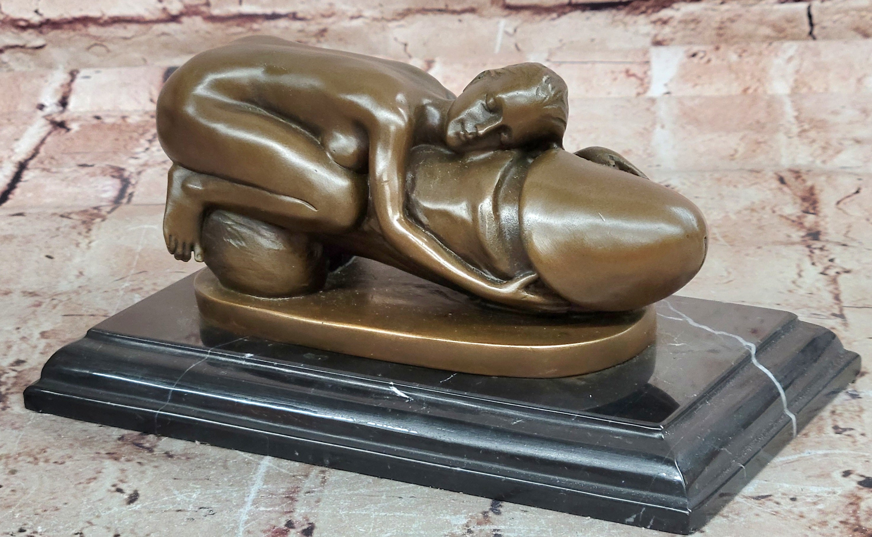 Hot Cast Erotic Nude Woman Bronze Statue by Mario Nick Sensual Artwork Figurine