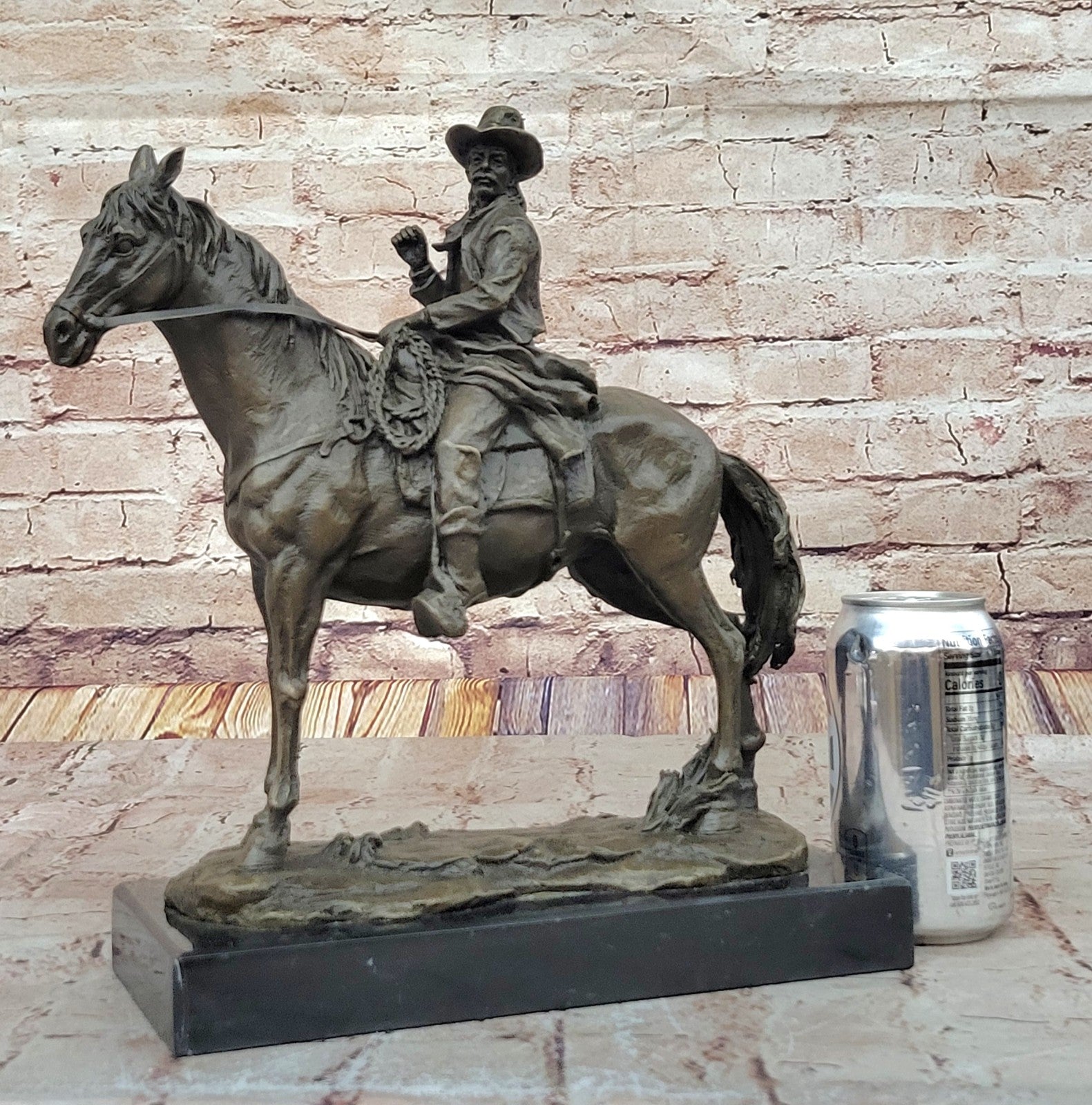 Handmade Bronze Remington Scout Statue - Western Art Collectible Figurine