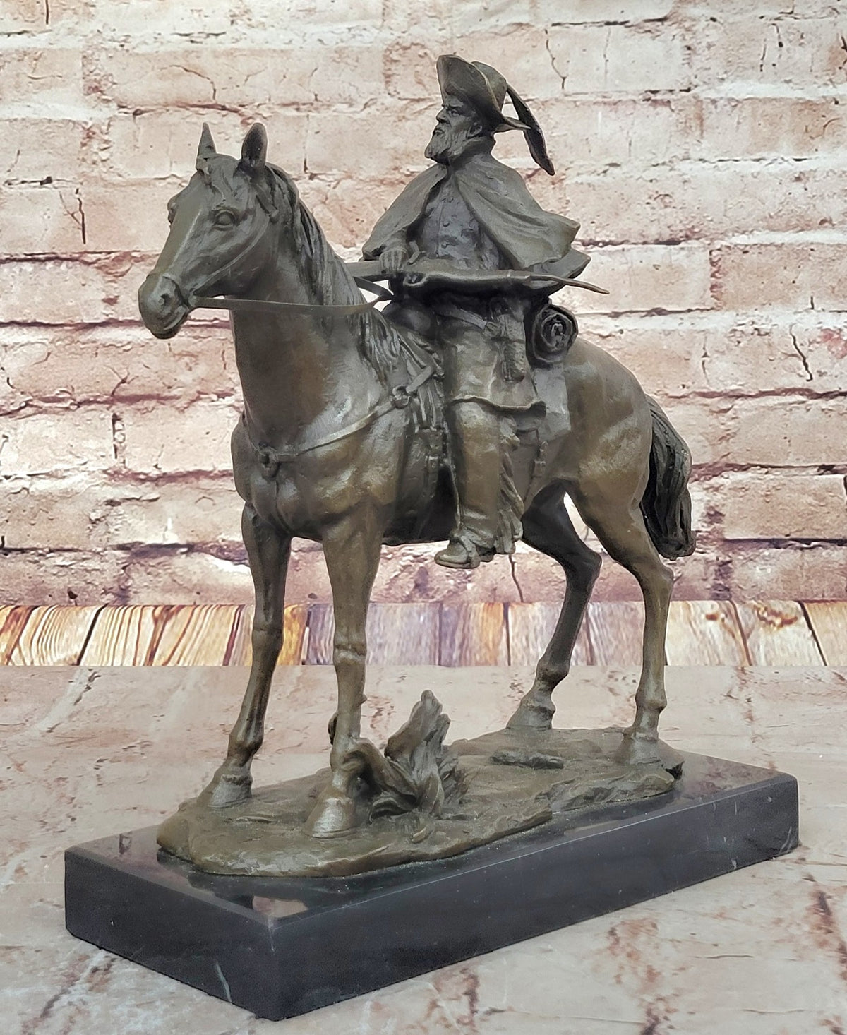 Art Deco Western Art Remington Tribute Lost Wax Method Marble Base Figurine Sale
