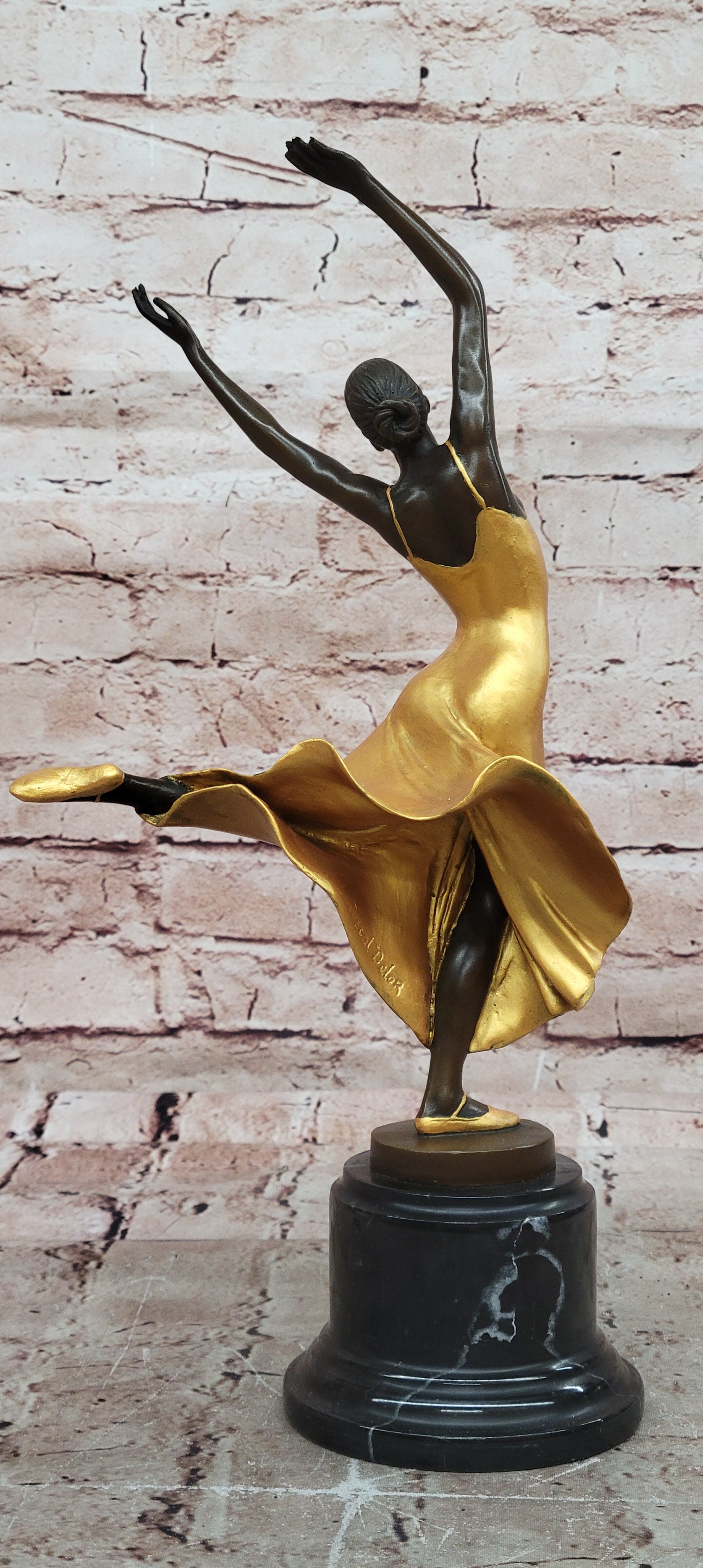Vintage Pascal Delor Bronze Ballerina Girl Figurine Hot Cast Hand Made Classic Art