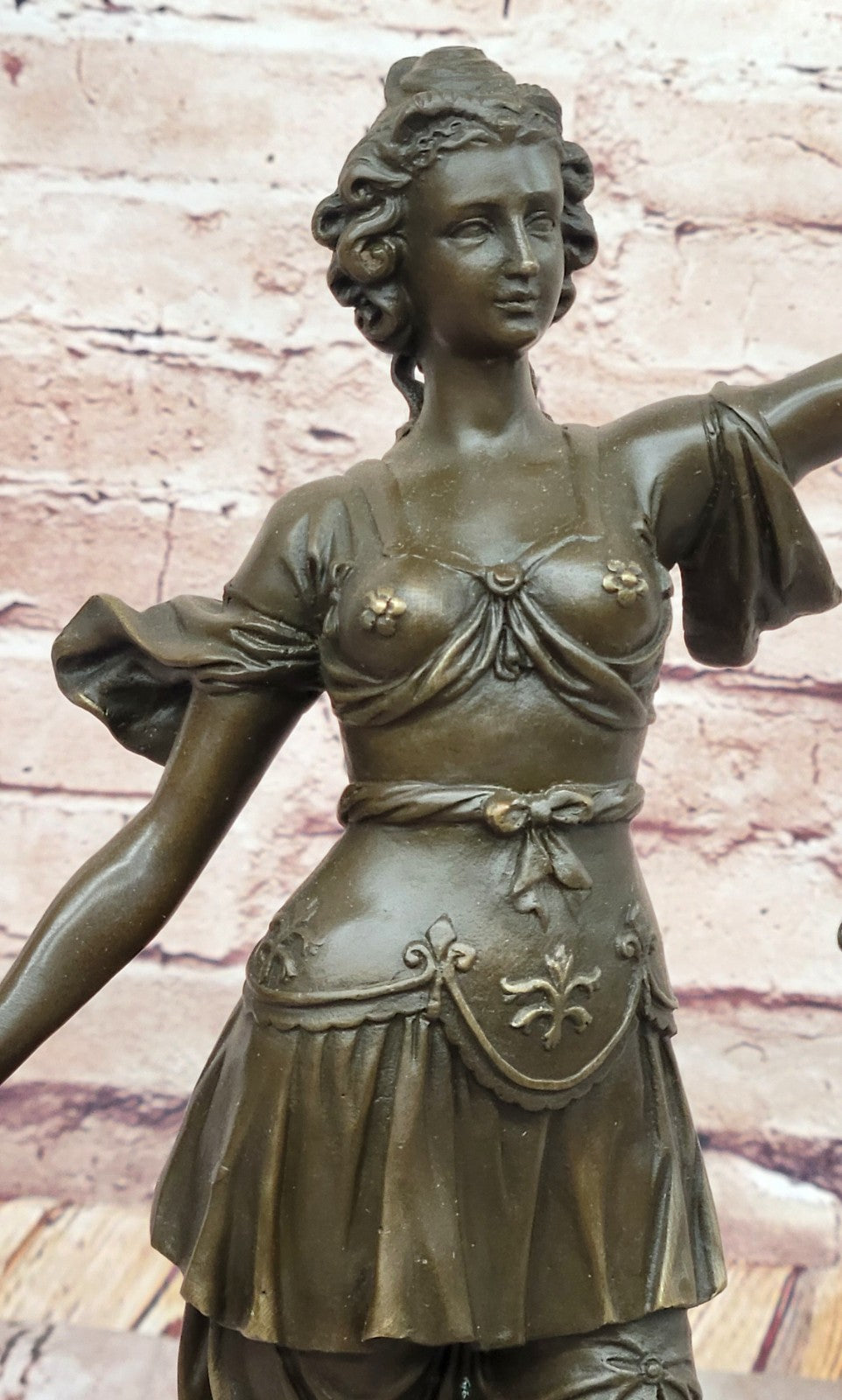 SIGNED A. Mayer BRONZE BLIND JUSTICE Lady Liberty 15" TALL STATUE DECORATIVE ART