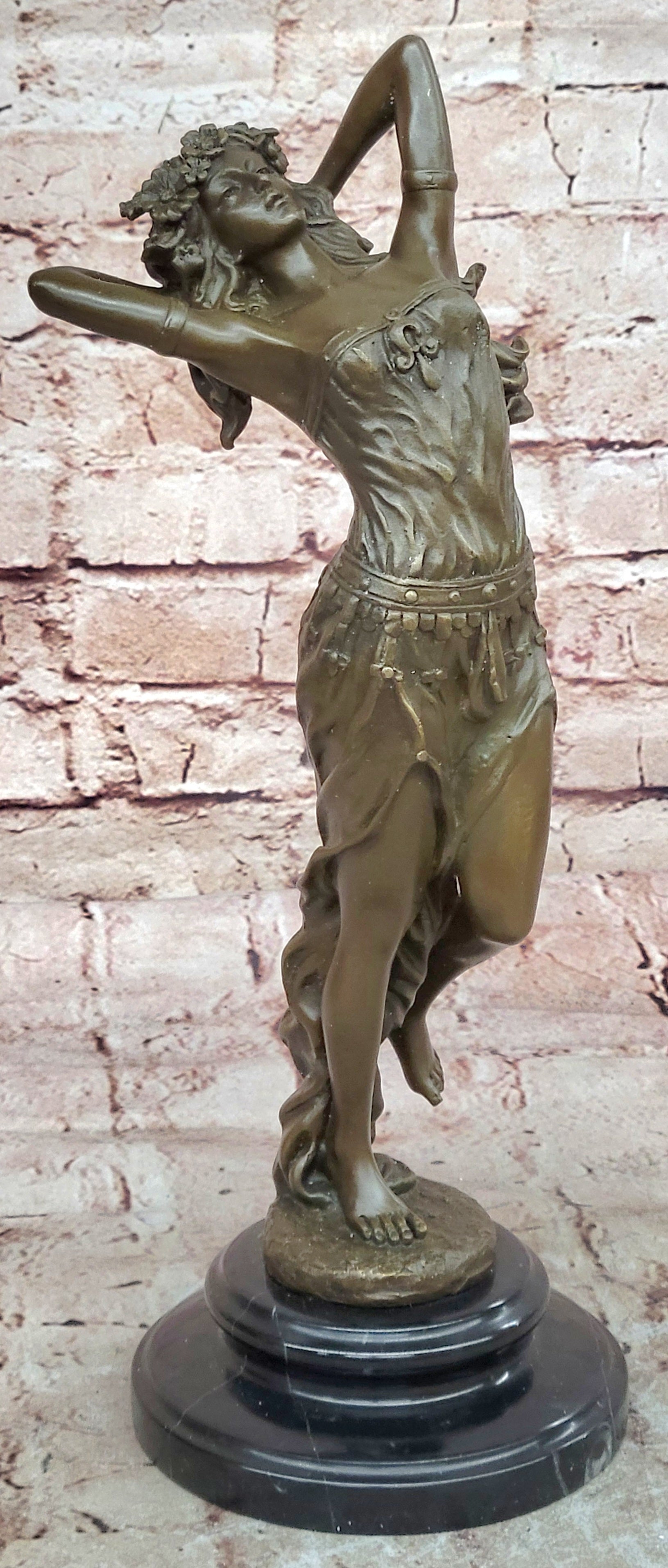 Art Deco/Nouveau Hot Cast Gypsy Dancer Bronze Masterpiece Sculpture Statue