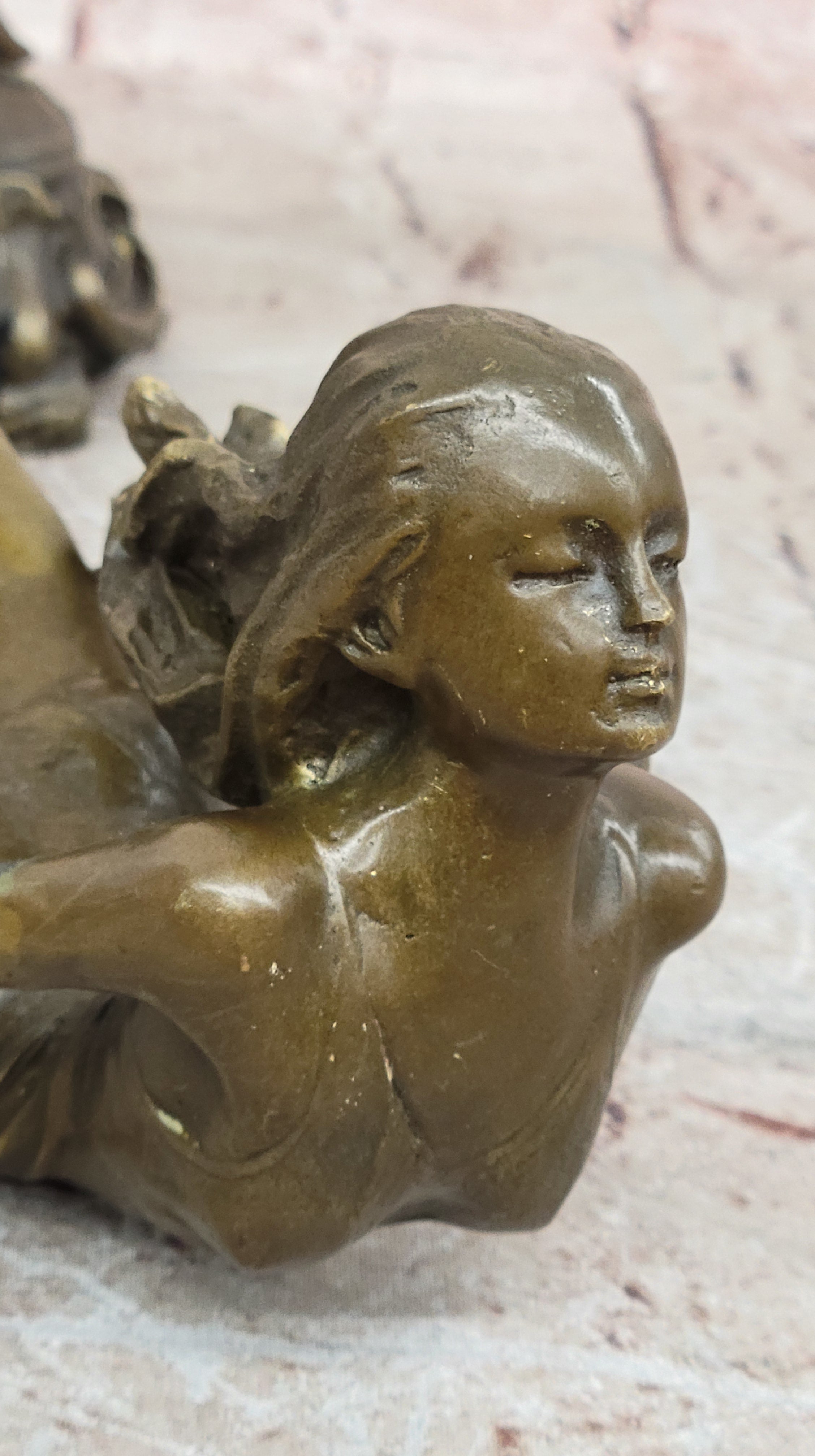 Signed Original Milo Nude Female Abstract Mid Century Bronze Sculpture Statue