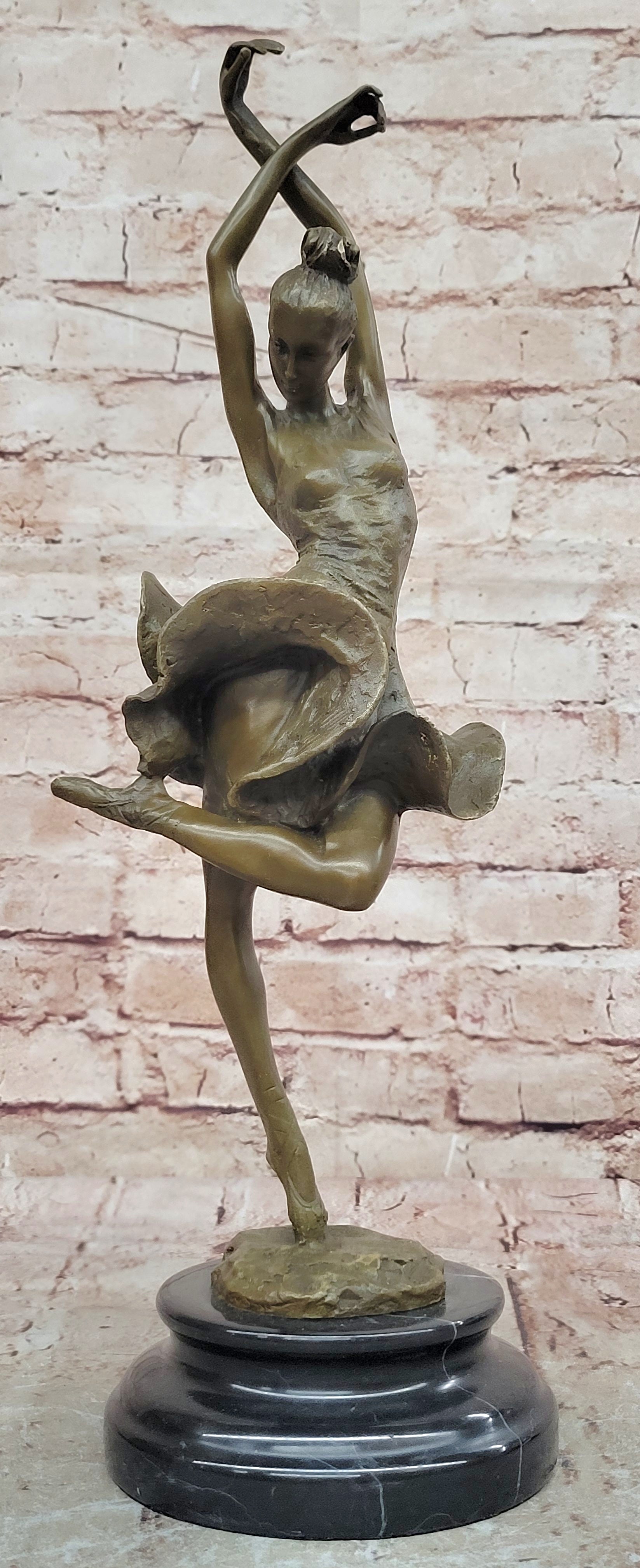 EDGAR DEGAS BALLERINA DANCER REAL VINTAGE BRONZE STATUE SCULPTURE FIGURINE SALE GIFT