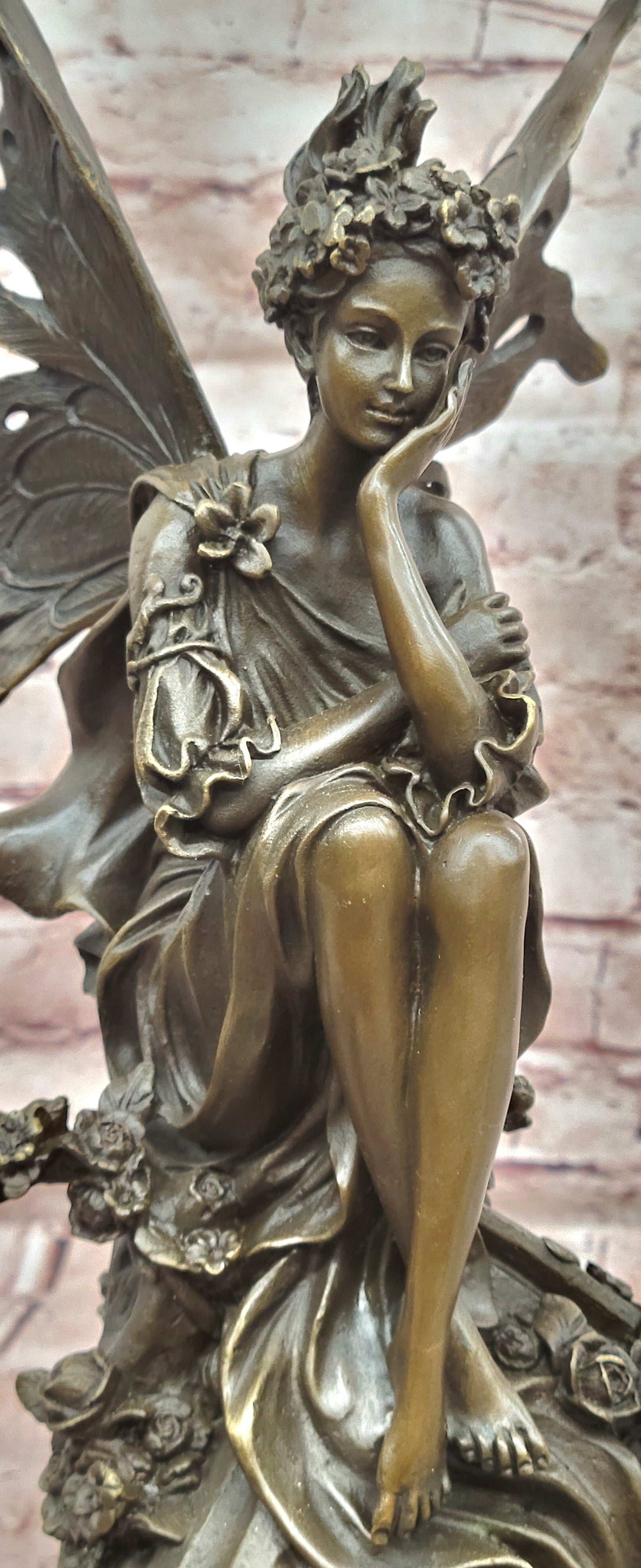 Mavchi Bronze Wood Nymph Sculpture Highly Detailed Fantasy Artwork