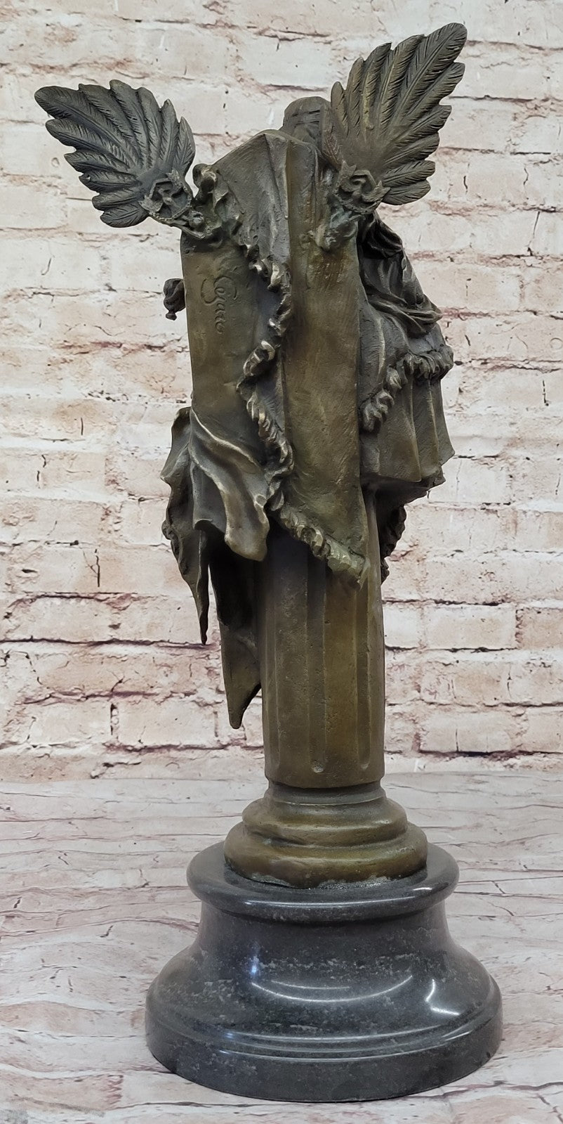 Large Cleopatra on Throne Bronze Statue: Handcrafted Figurine for Home Office Decor