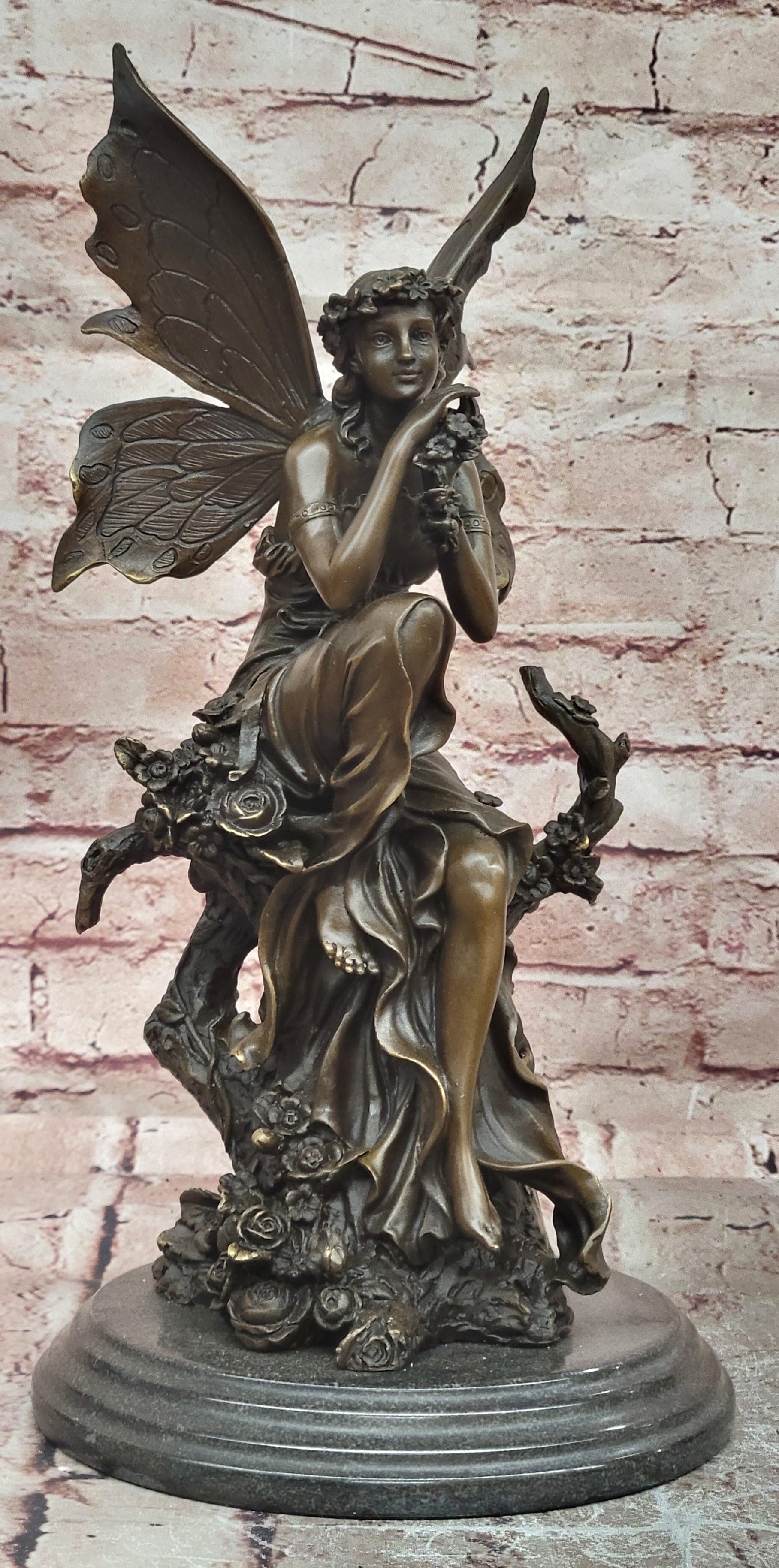 Cesaro Winged Fairy Bronze Statue Highly Detailed Mythical Artwork Art