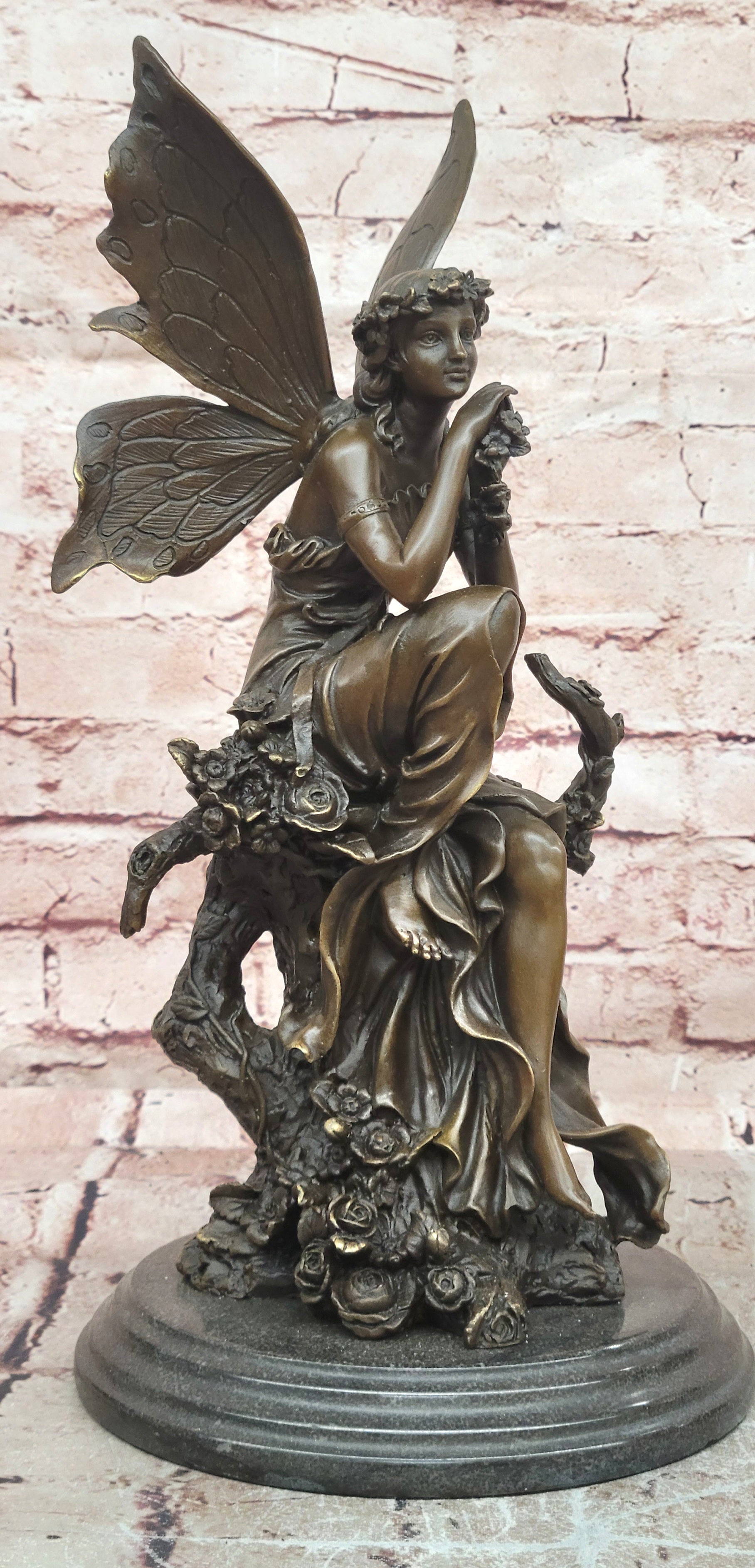 Cesaro Winged Fairy Bronze Statue Highly Detailed Mythical Artwork Art