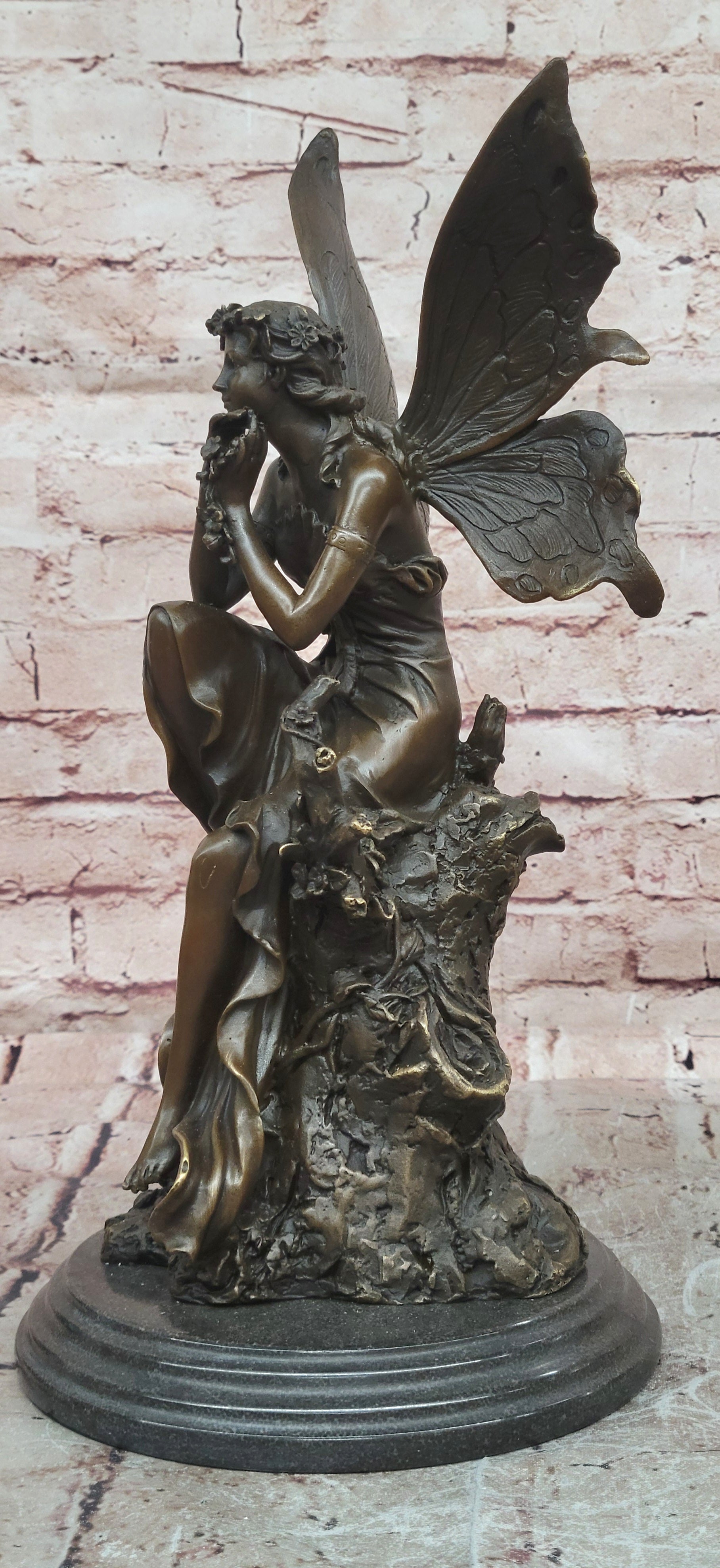 Cesaro Winged Fairy Bronze Statue Highly Detailed Mythical Artwork Art
