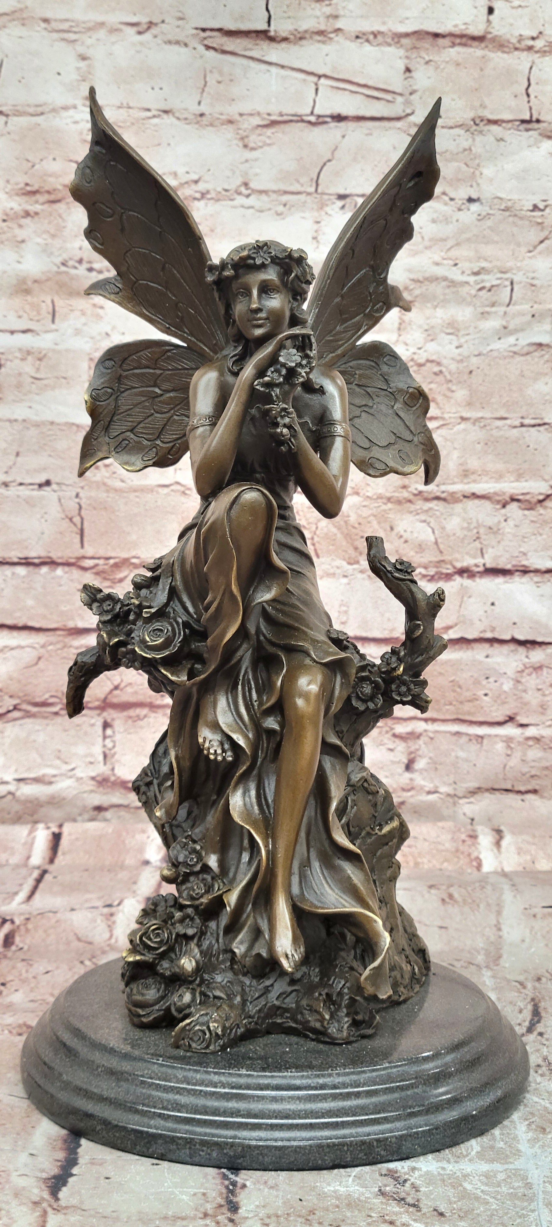 Cesaro Winged Fairy Bronze Statue Highly Detailed Mythical Artwork Art