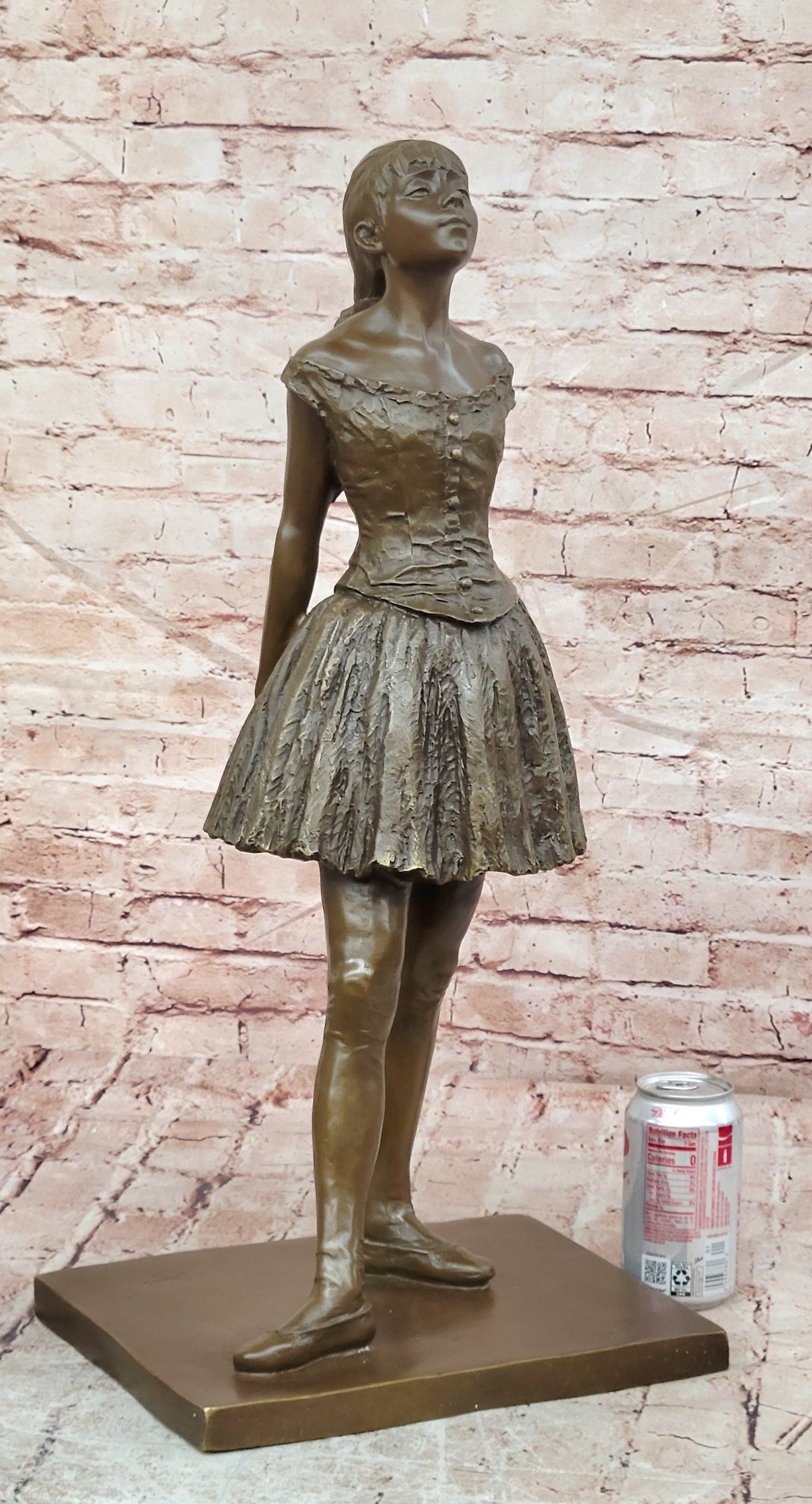 Bronze Contemporary Ballet Figurine Signed Degas Style Dancer Collectible Art