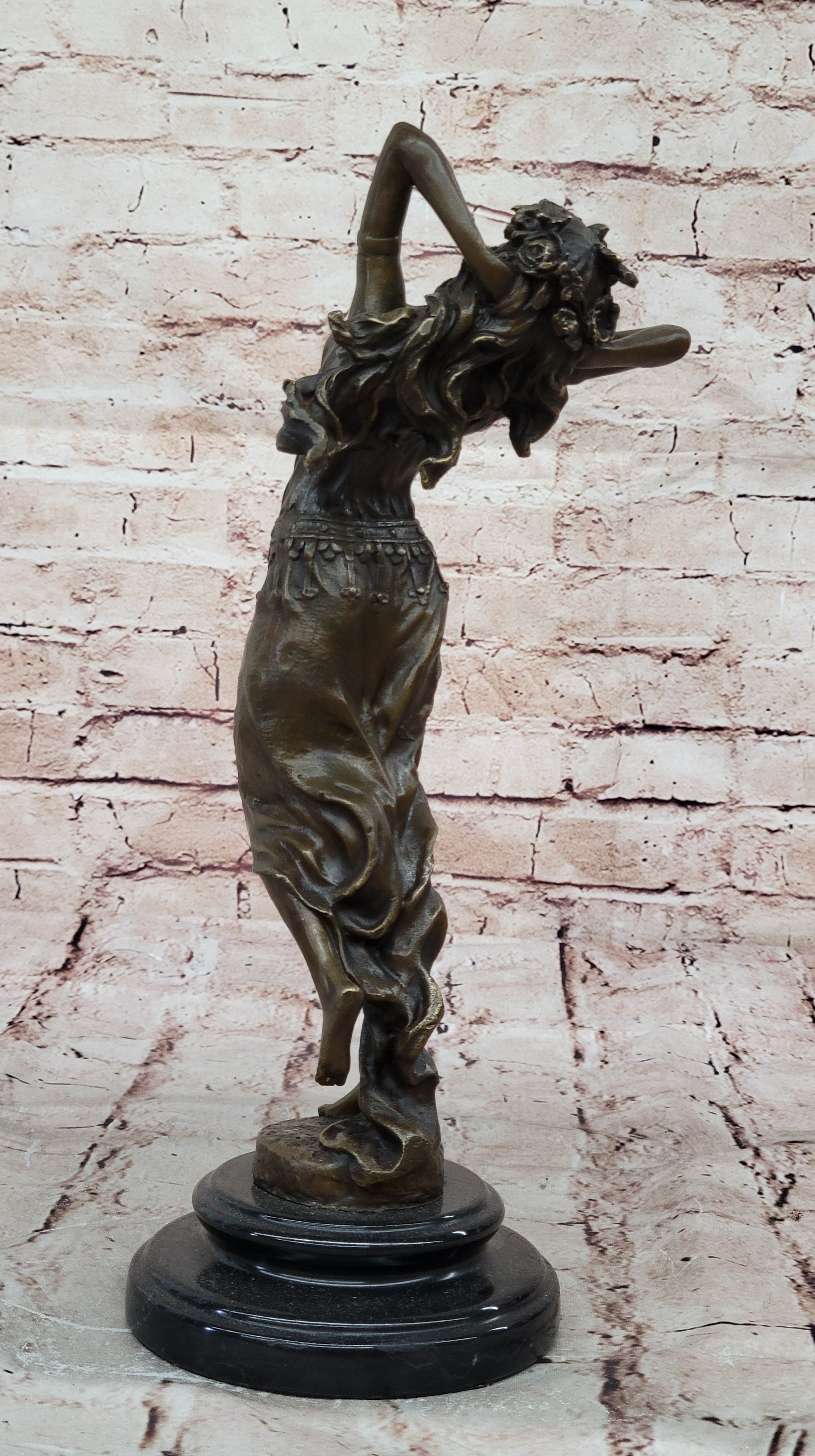 Handcrafted Detailed Museum Quality Artwork Arabian Woman Bronze Sculpture