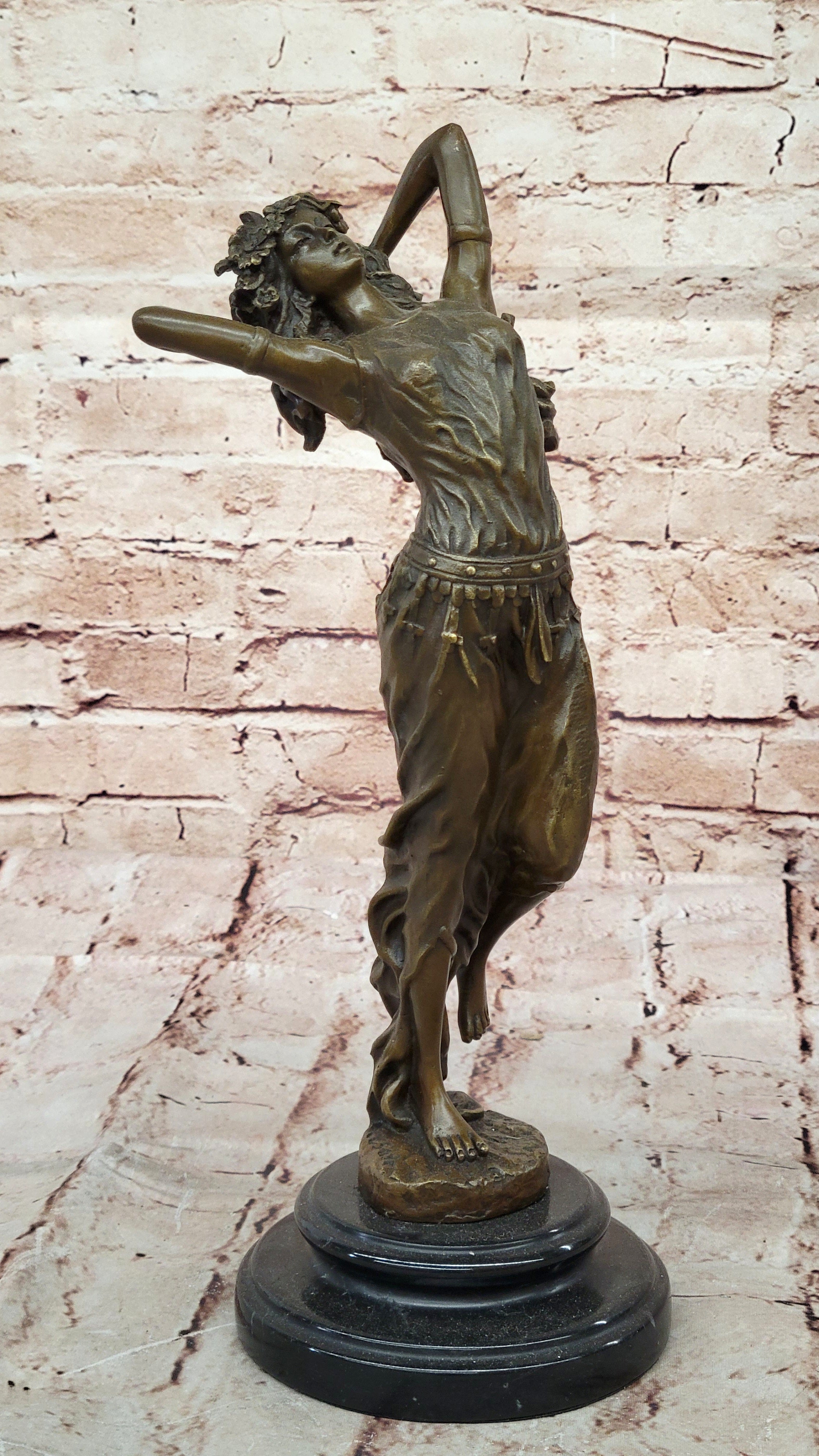 Handcrafted Detailed Museum Quality Artwork Arabian Woman Bronze Sculpture