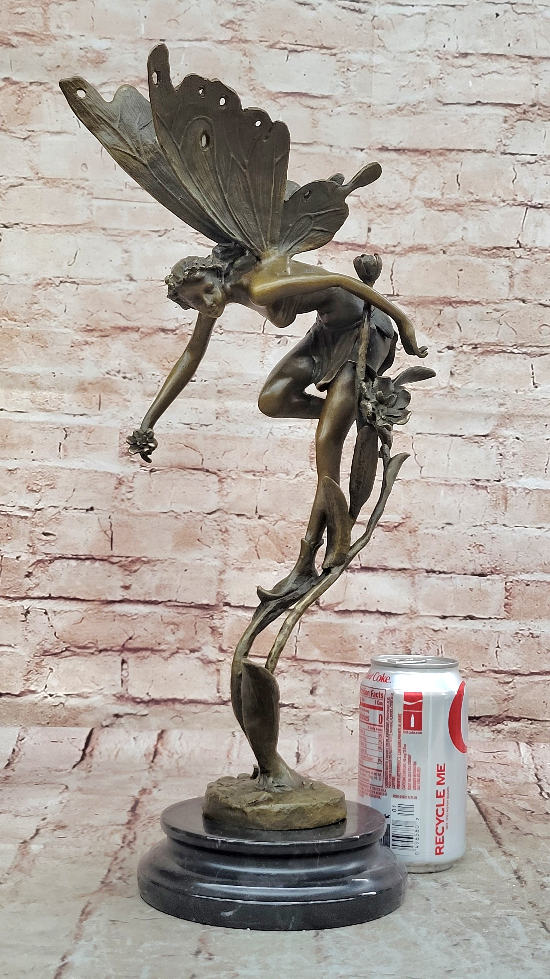 Original Sign Fantasy Fairy Bronze Sculpture Figurine Art Figure Statue Hot Cast