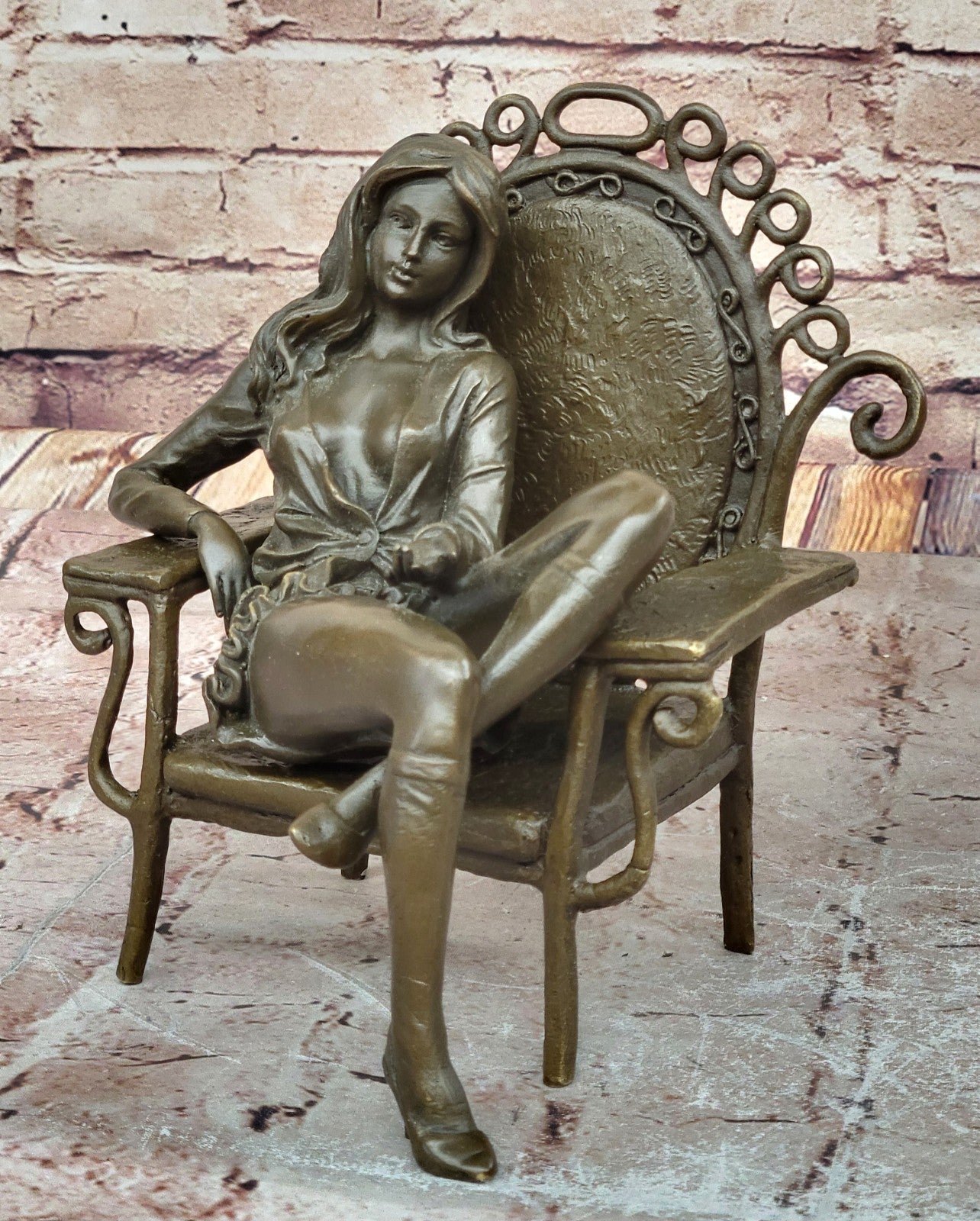 Handcrafted Detailed Bronze Masterpiece Art Deco by Cesaro Sculpture Figure Sale