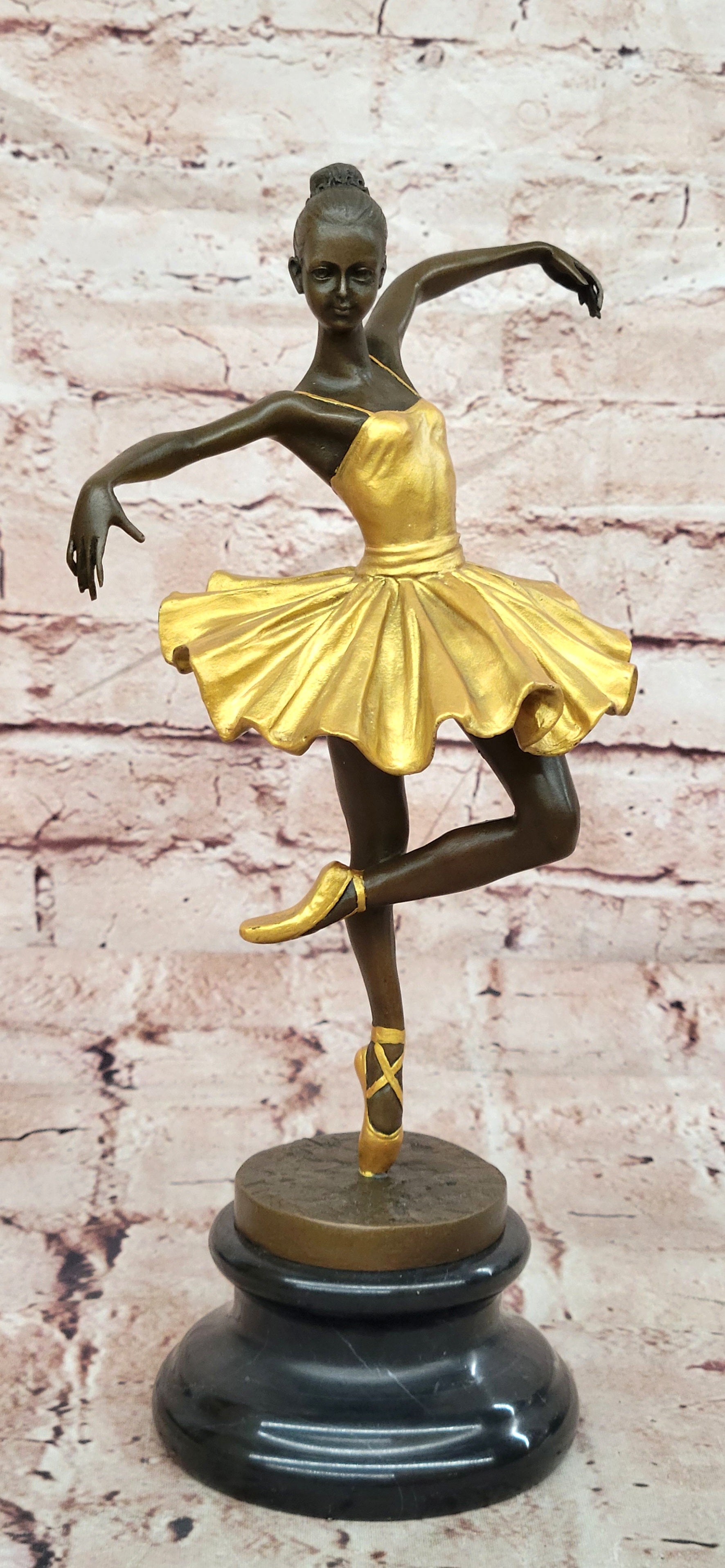 Milo Art Nouveau Bronze Dancer Sculpture Elegant Ballerina Figurine Statue