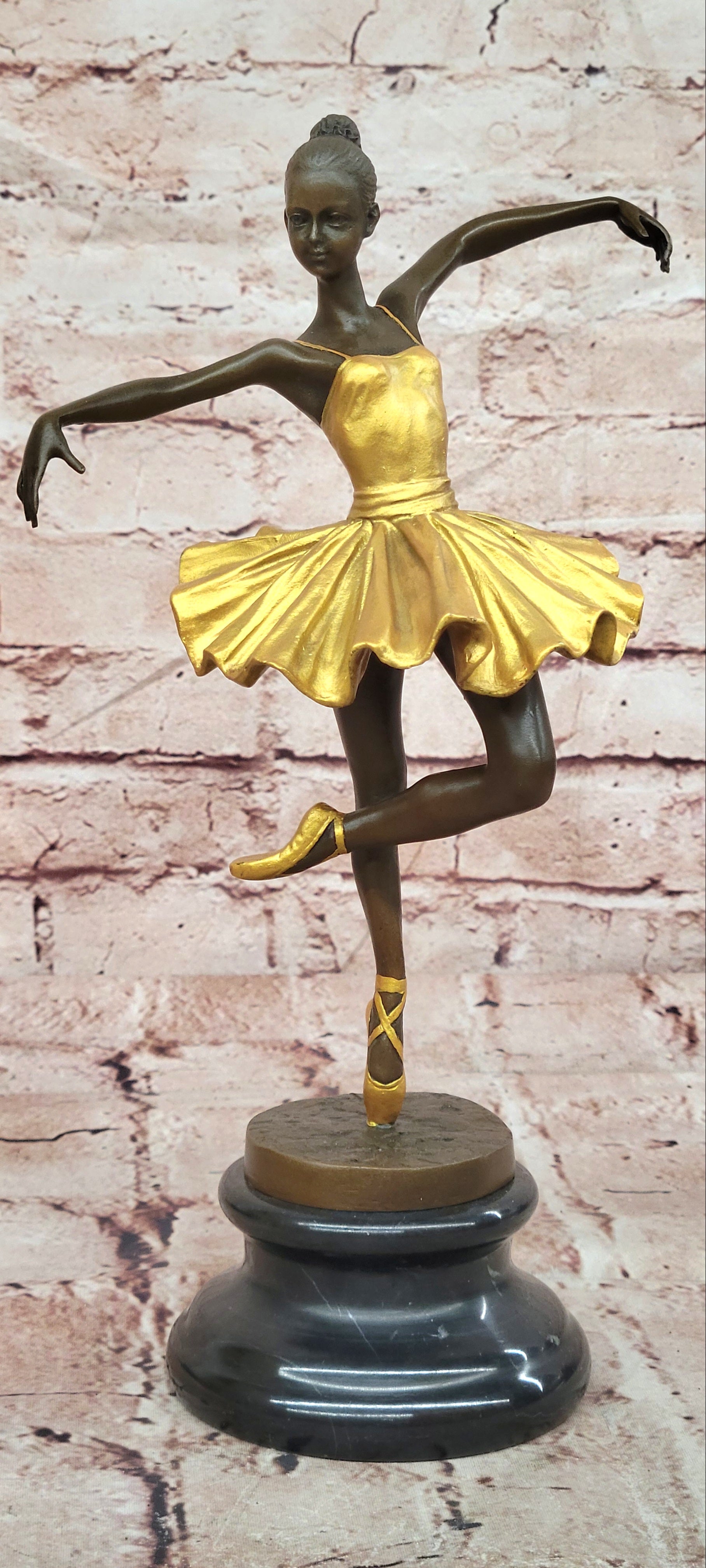 Milo Art Nouveau Bronze Dancer Sculpture Elegant Ballerina Figurine Statue
