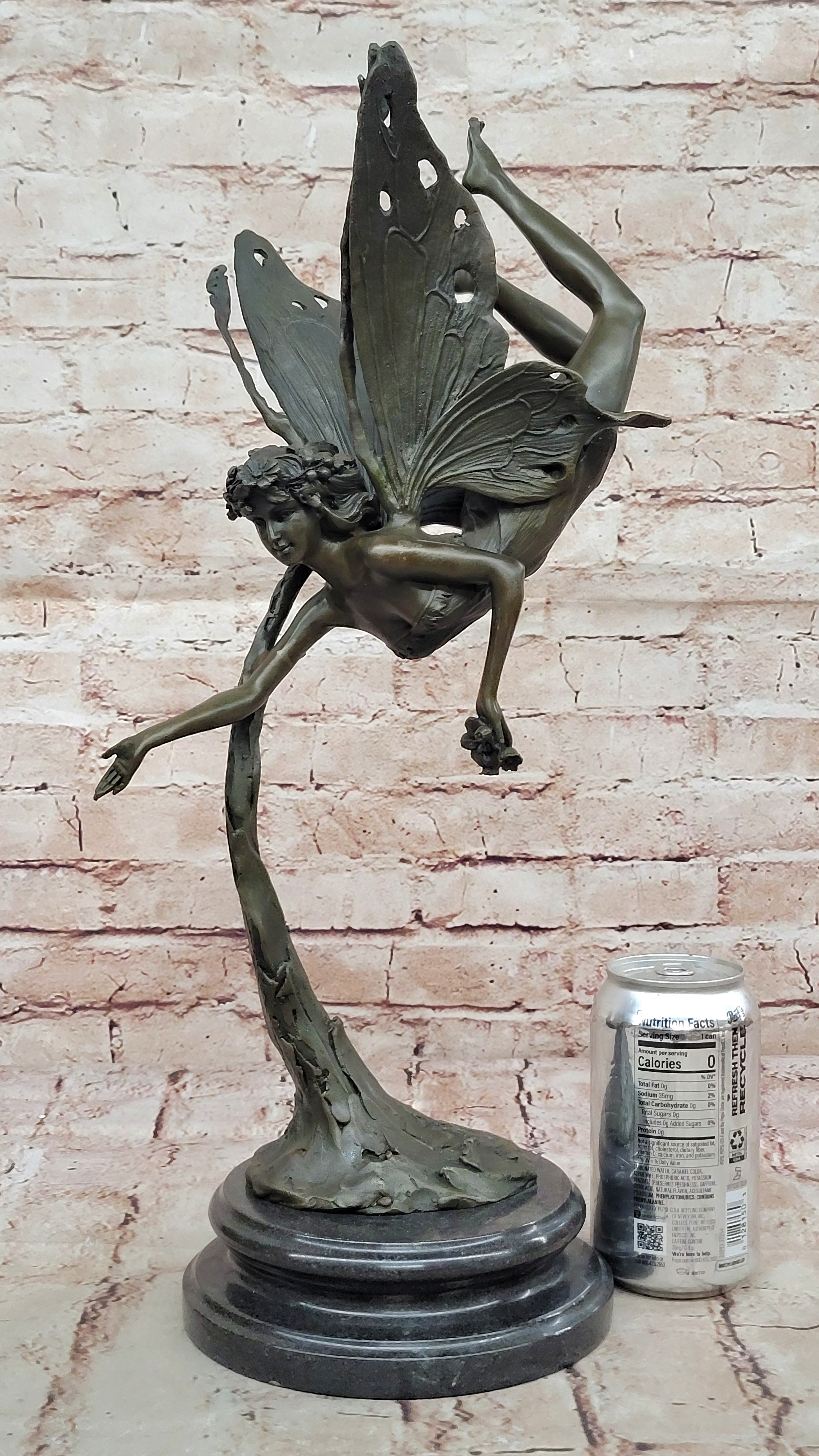 Statue Sculpture Angel Fairy Art Deco Style Art Nouveau Style Solid bronze Decor