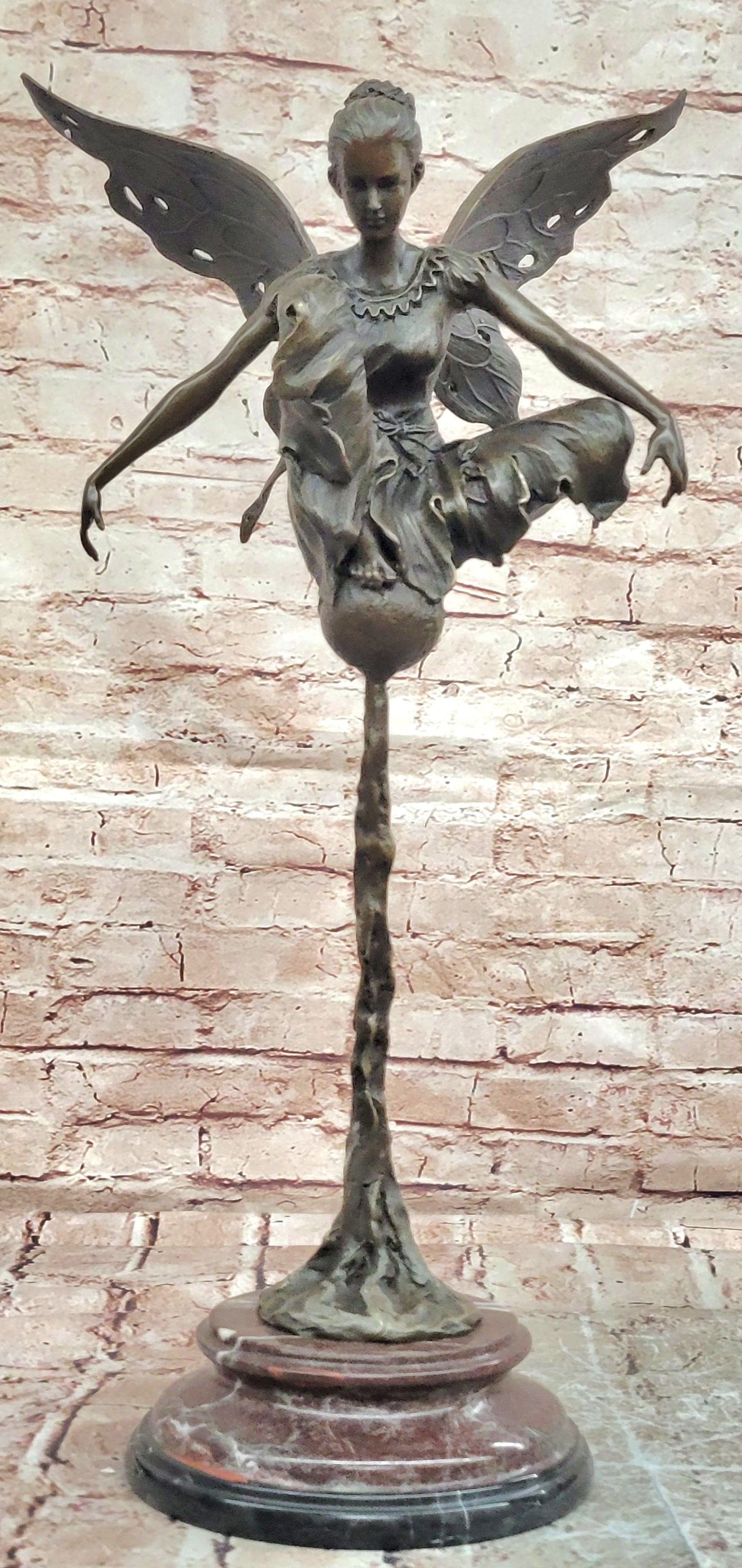 Handcrafted Cesaro Bronze Angel Figurine Lost Wax Gallery Edition