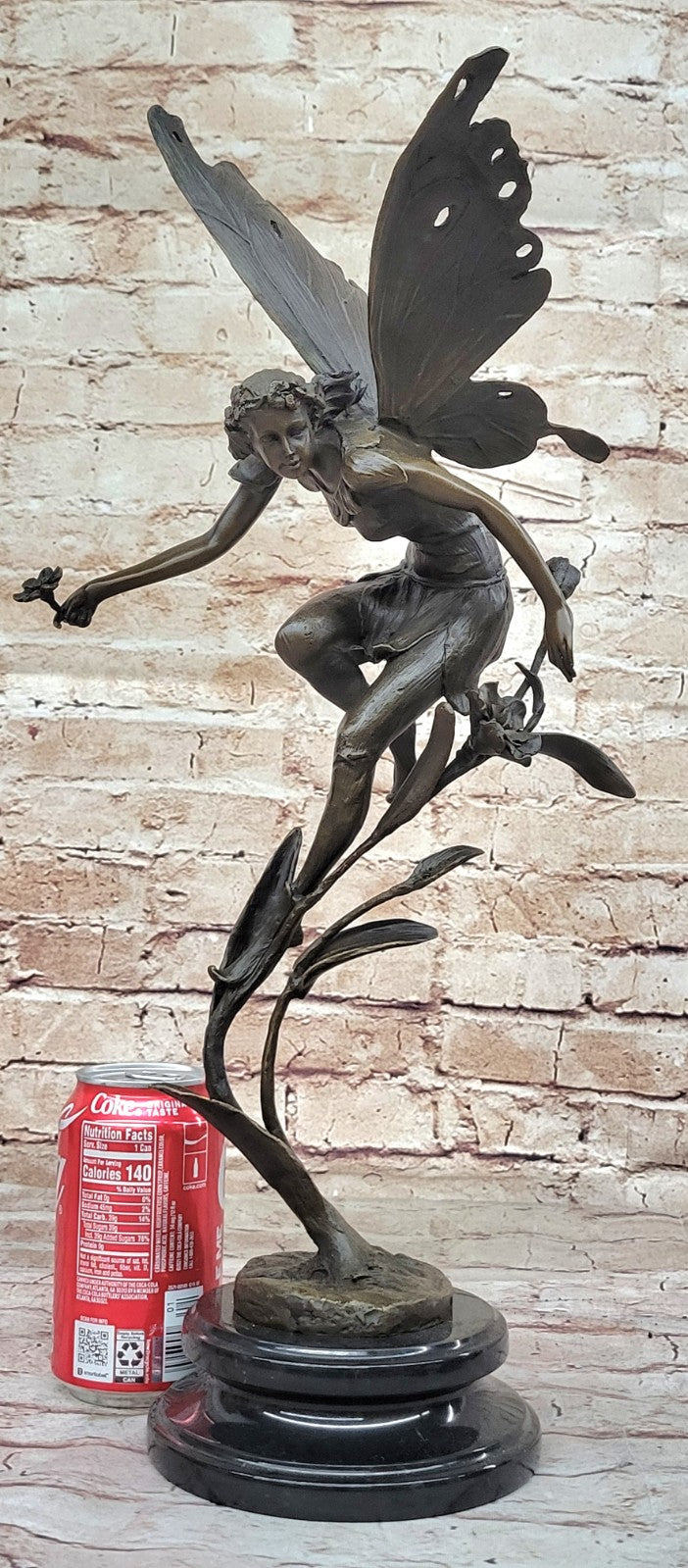 Art Deco Hot Cast fairy Vase Museum Quality Bronze Sculpture Statue Figurine