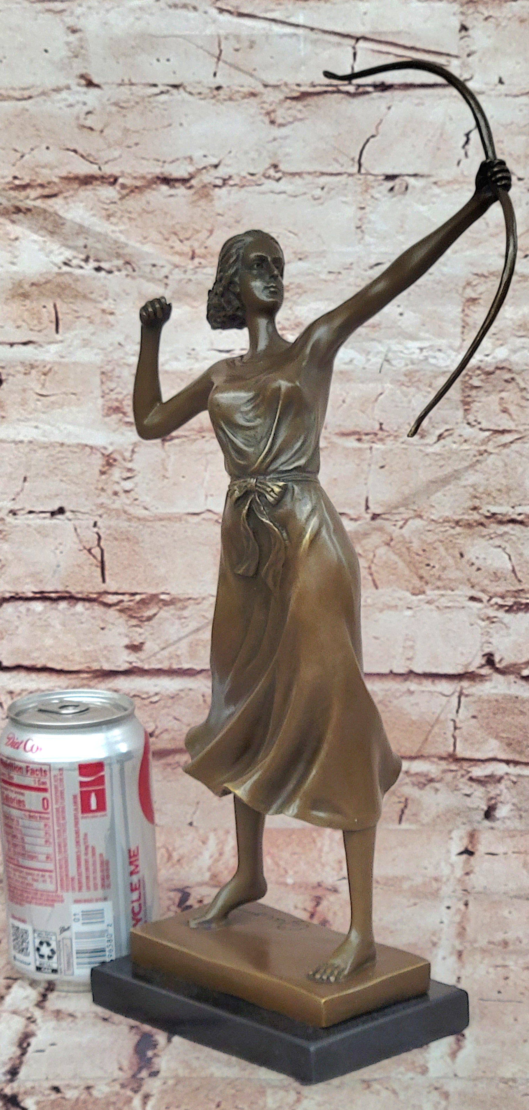 Bronze Female Archer Sculpture Diana Goddess of Hunt and Moon Statue