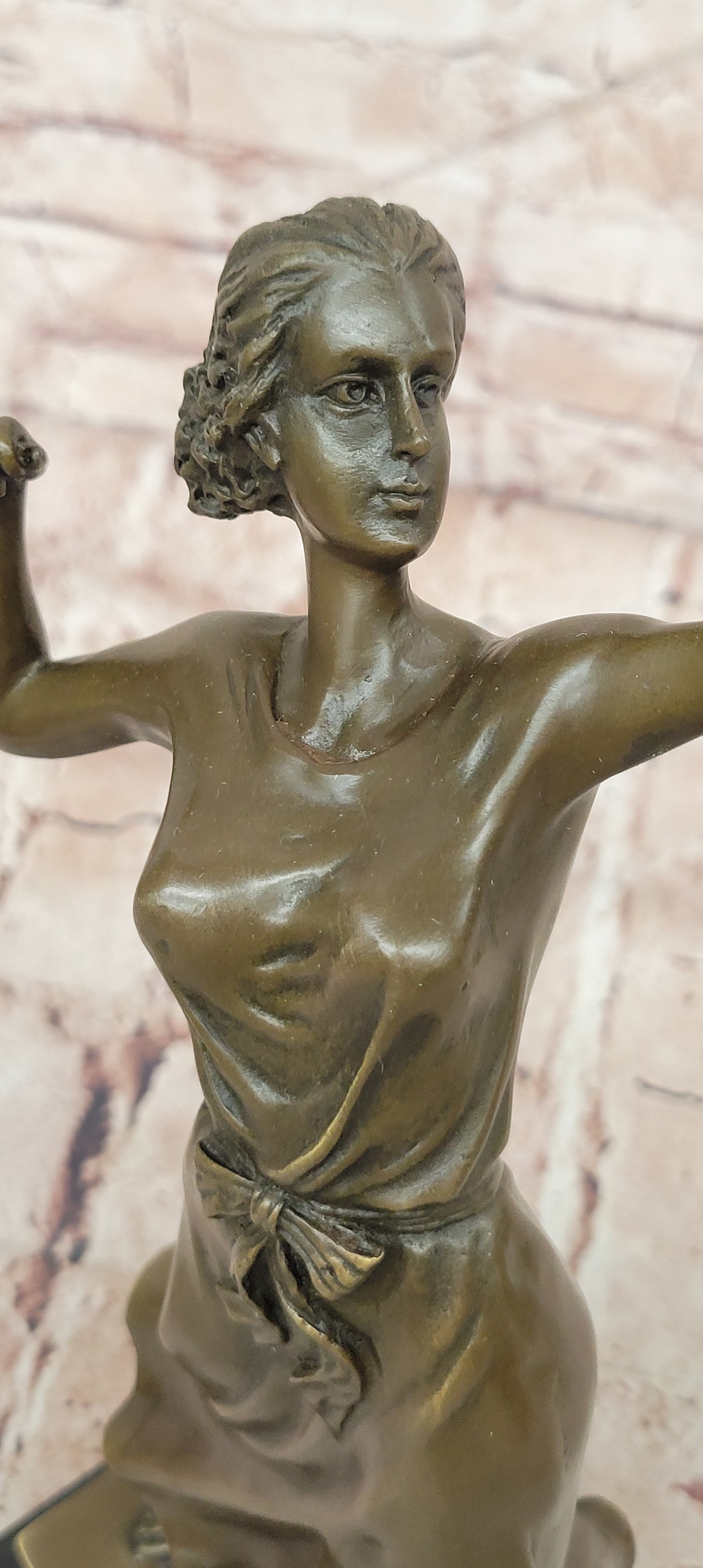 Bronze Female Archer Sculpture Diana Goddess of Hunt and Moon Statue