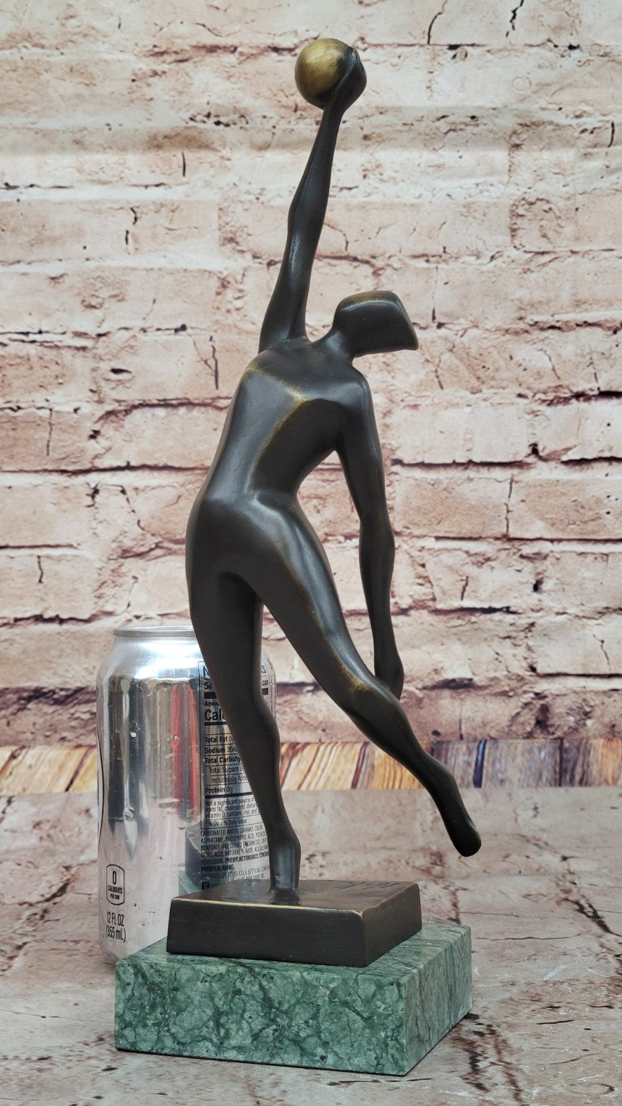 Signed Original Mario Nick Volleyball Player Bronze Sculpture Statue Figurine