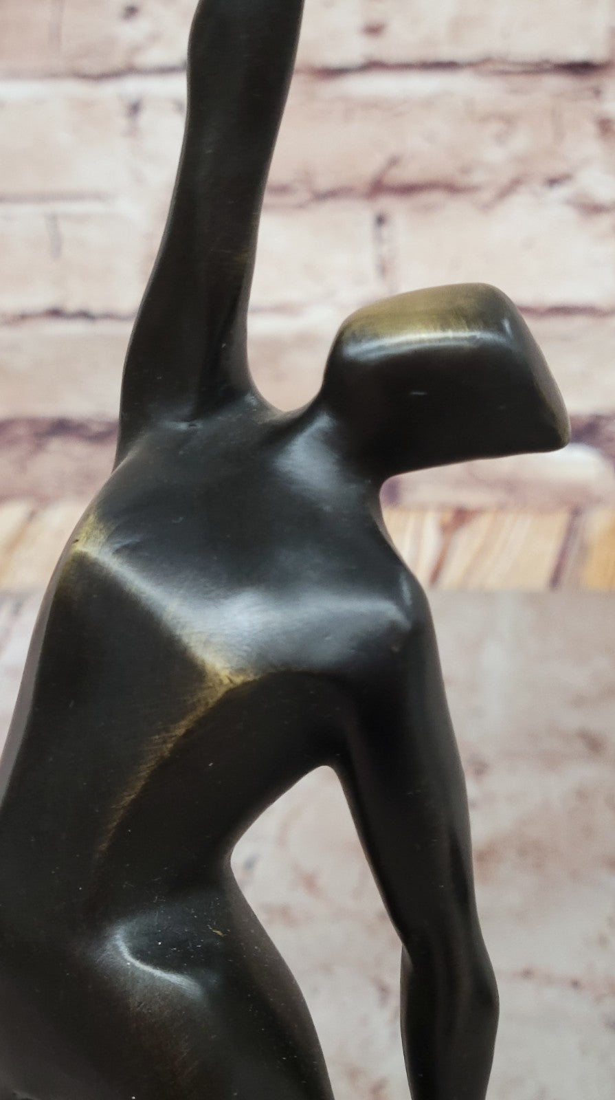 Signed Original Mario Nick Volleyball Player Bronze Sculpture Statue Figurine