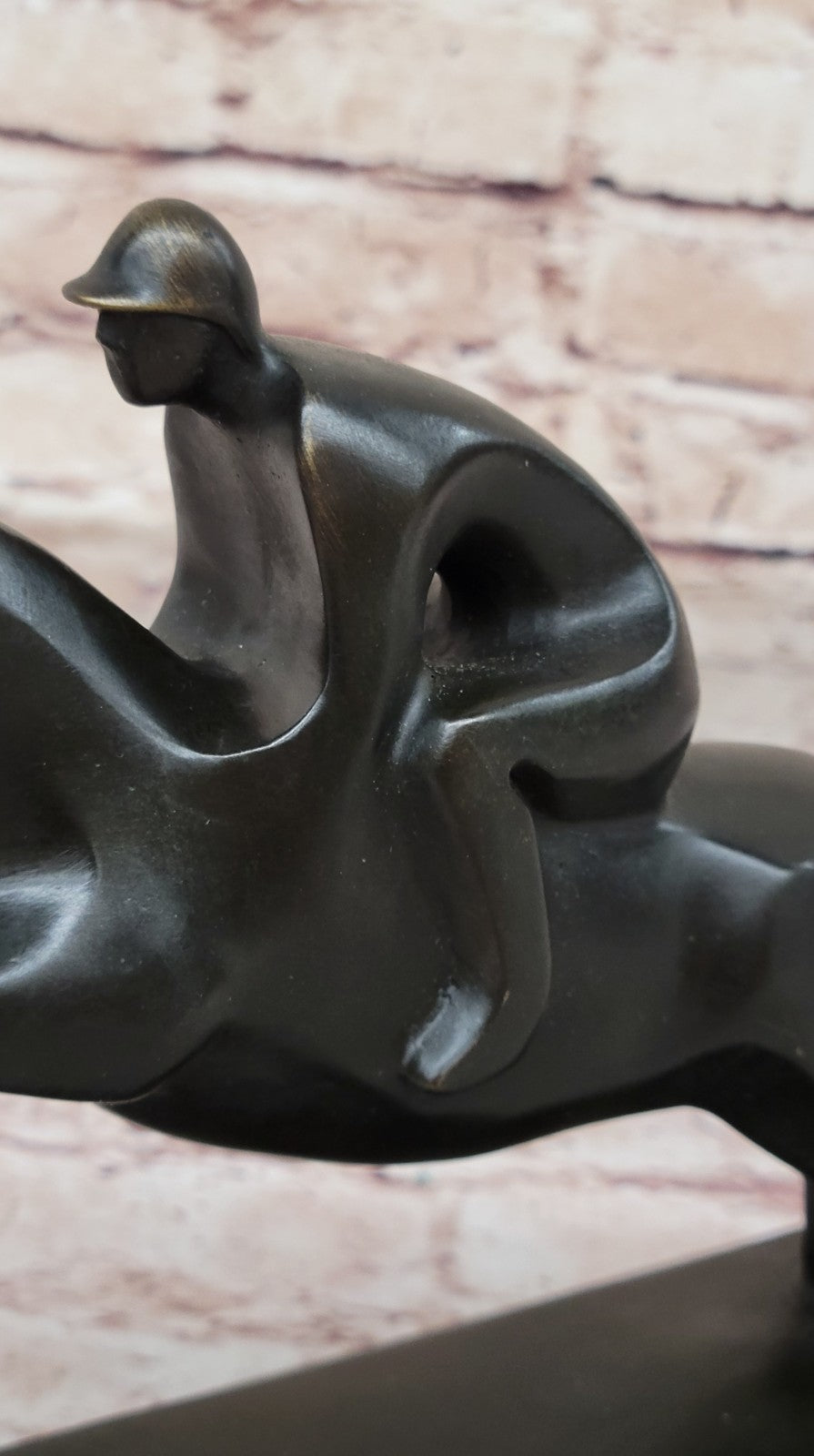 Handcrafted bronze sculpture SALE Horse Racing Jockey Man Art Western Deco Decor