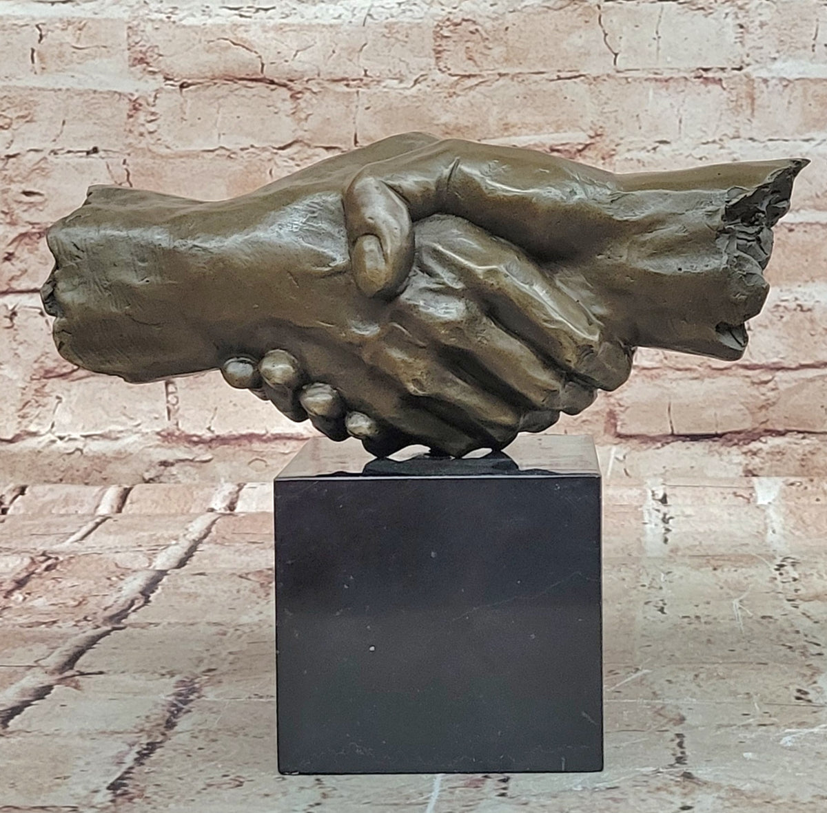 After Dalí Bronze Friendship Sculpture Surreal Modern Abstract Figurine