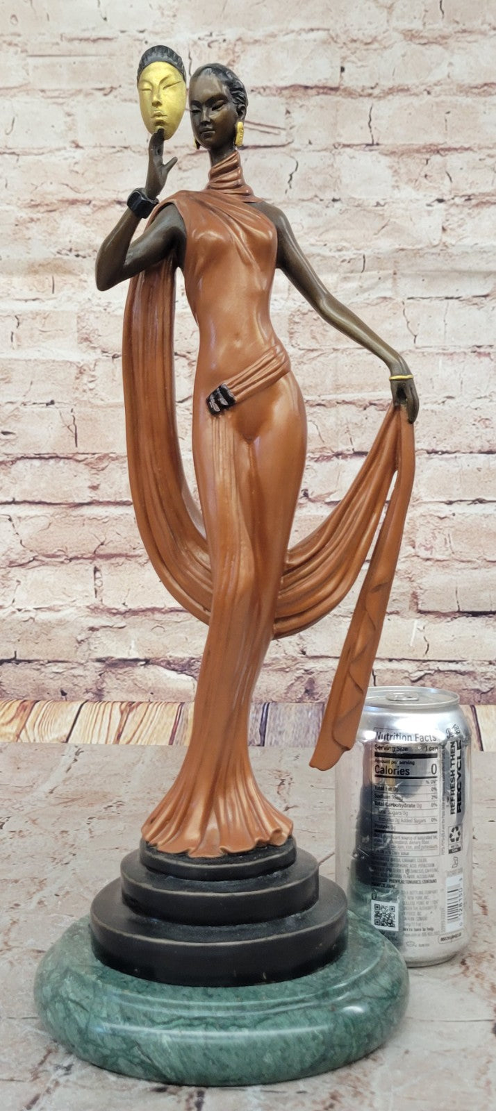 Art Deco Lady Statue - Female Dancer Sculpture Revue Dancer - Bronze Figurine Sale