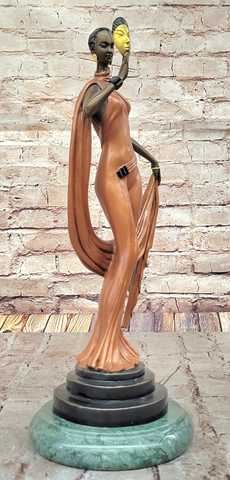 Art Deco Lady Statue - Female Dancer Sculpture Revue Dancer - Bronze Figurine Sale