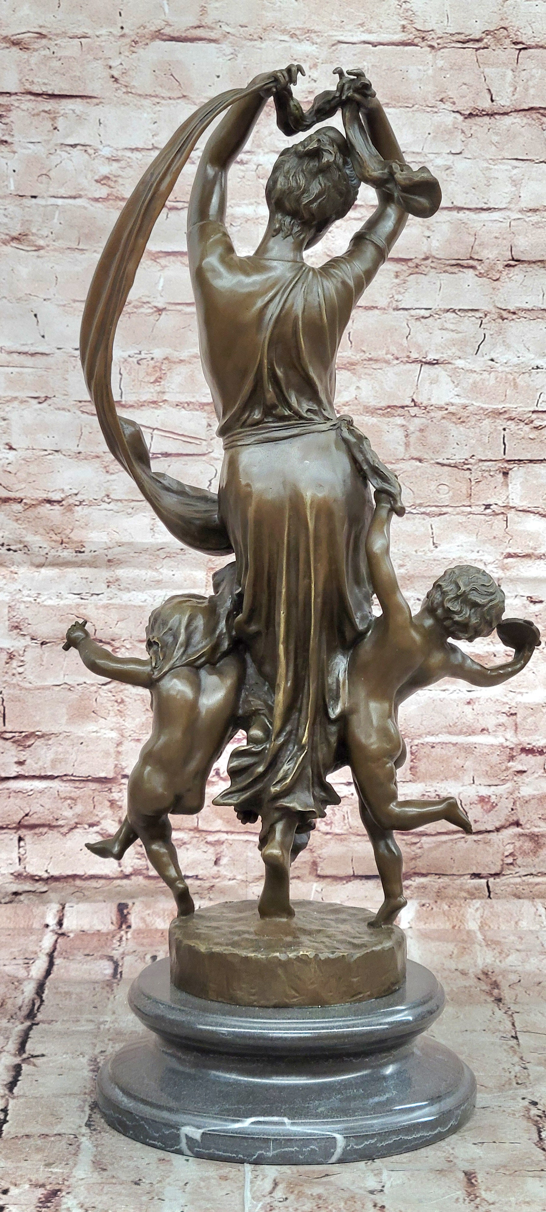 Carrier Belleuse Huge French Bronze Festival Sculpture Gallery Edition