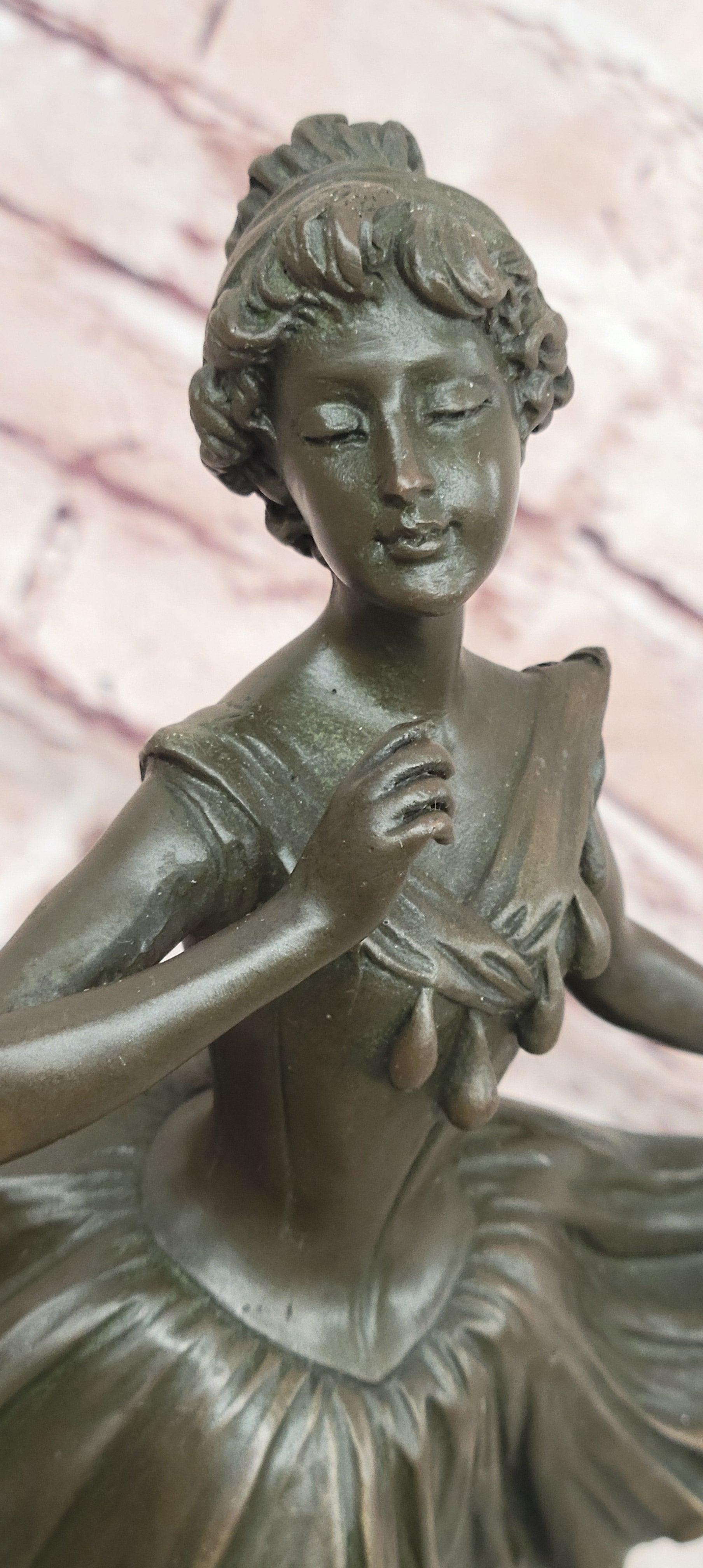 Fine Art Bronze Ballerina Dancer Sculpture Degas Style Hot Cast Figurine Decor