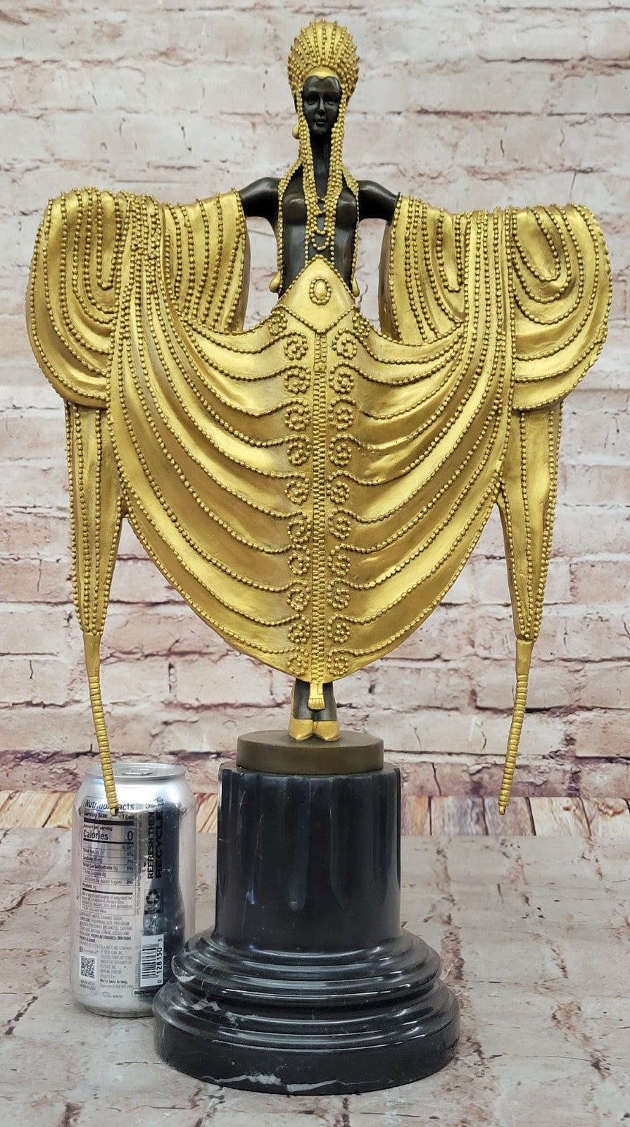 Elegant J. Erte Bronze Sculpture Radiance Art Deco Statue Hot Cast Collectible Figurine