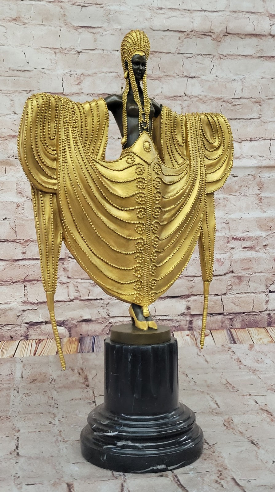 Elegant J. Erte Bronze Sculpture Radiance Art Deco Statue Hot Cast Collectible Figurine