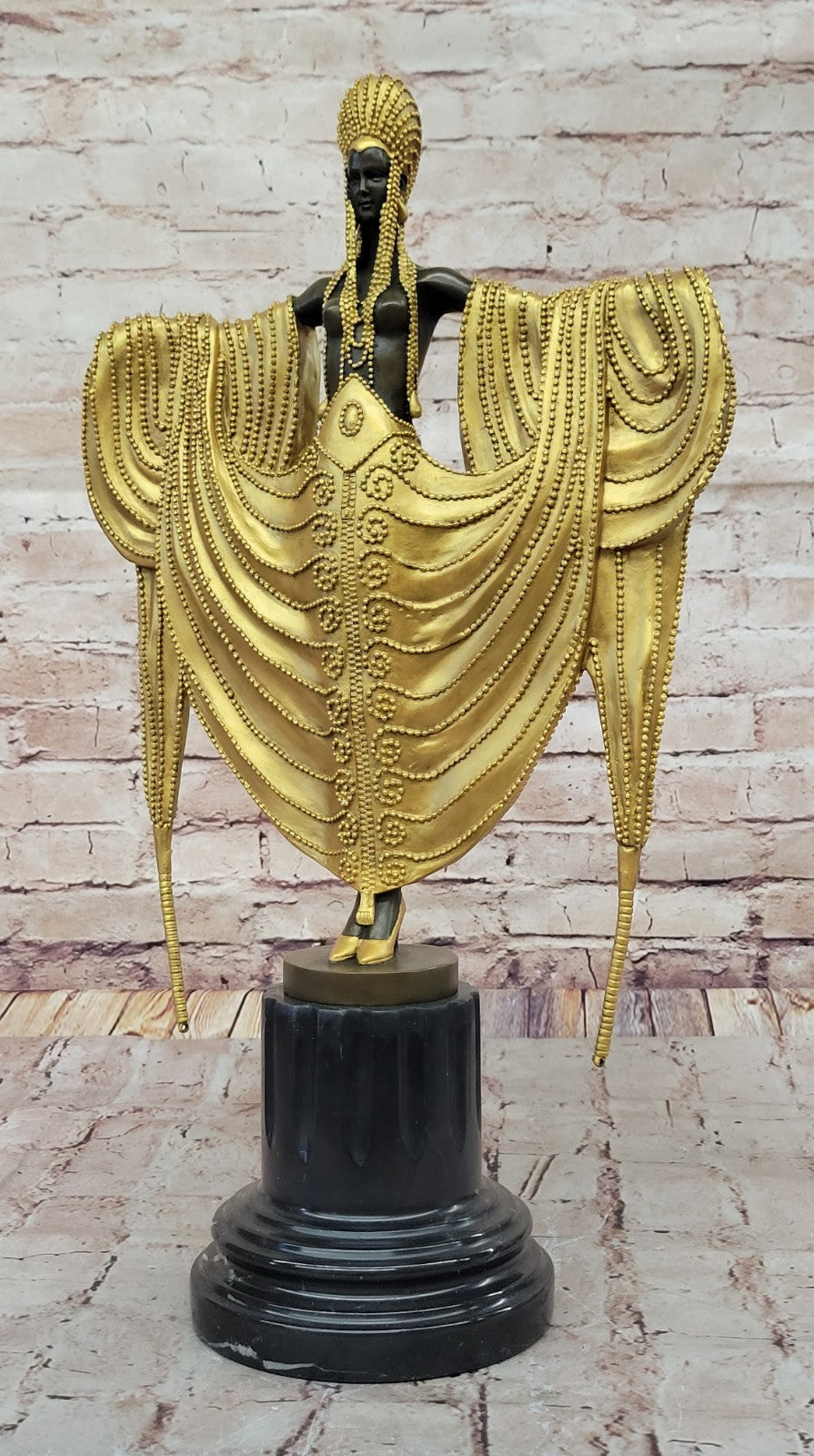 Elegant J. Erte Bronze Sculpture Radiance Art Deco Statue Hot Cast Collectible Figurine