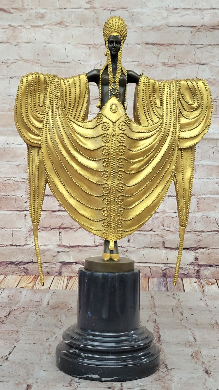 Elegant J. Erte Bronze Sculpture Radiance Art Deco Statue Hot Cast Collectible Figurine