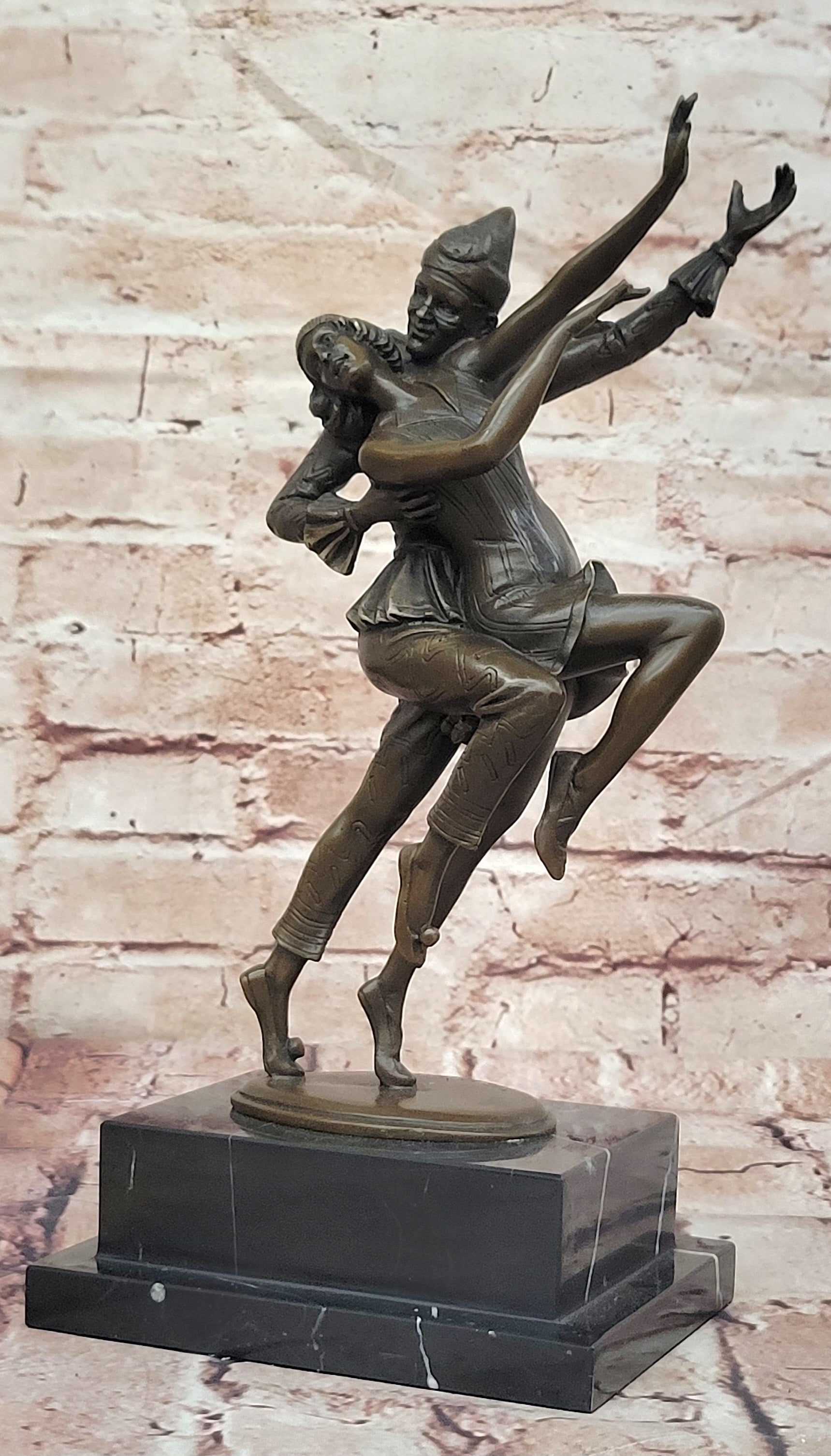 Otto Poertzel Bronze Dancing Figures Statue Art Deco Museum Quality Sculpture