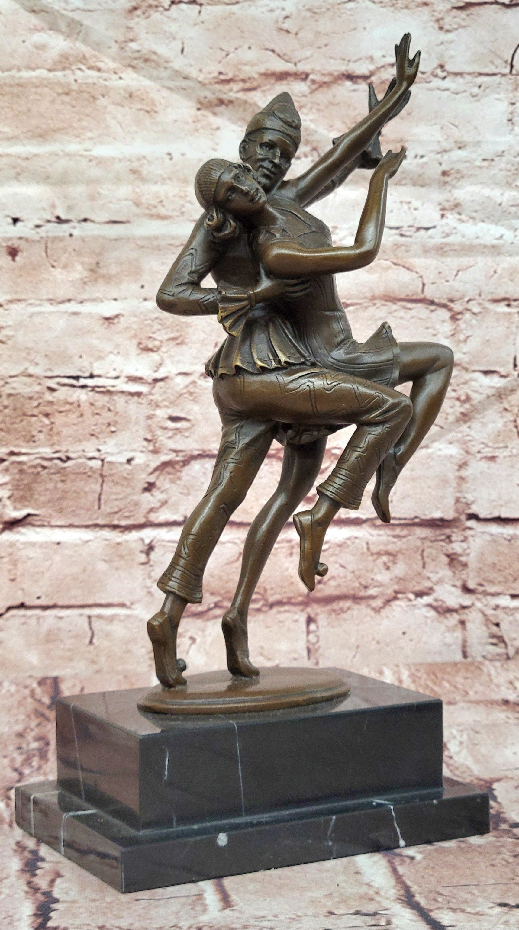Otto Poertzel Bronze Dancing Figures Statue Art Deco Museum Quality Sculpture