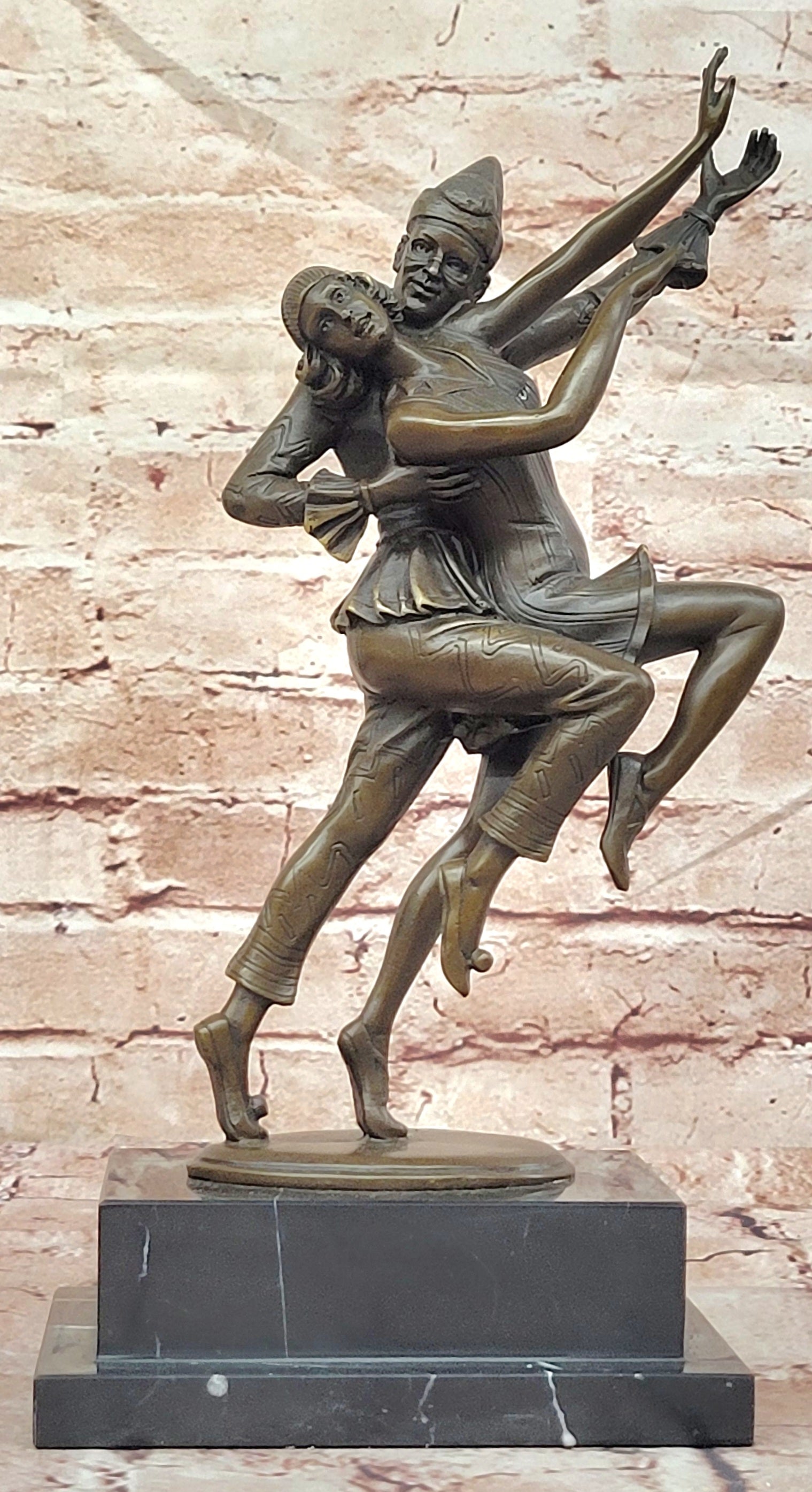 Otto Poertzel Bronze Dancing Figures Statue Art Deco Museum Quality Sculpture