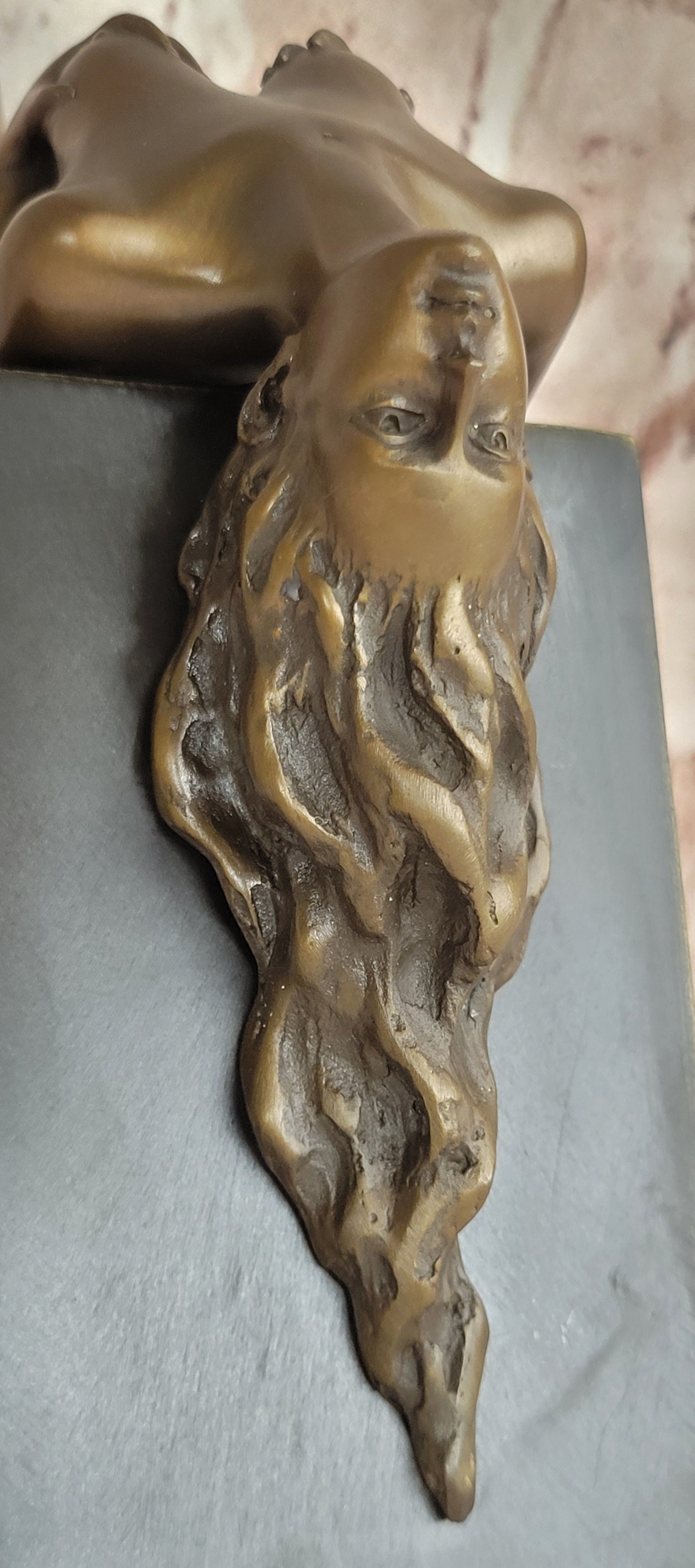 Bronze Art Deco Lady Statue Signed Nick Museum Quality Sculpture Artwork