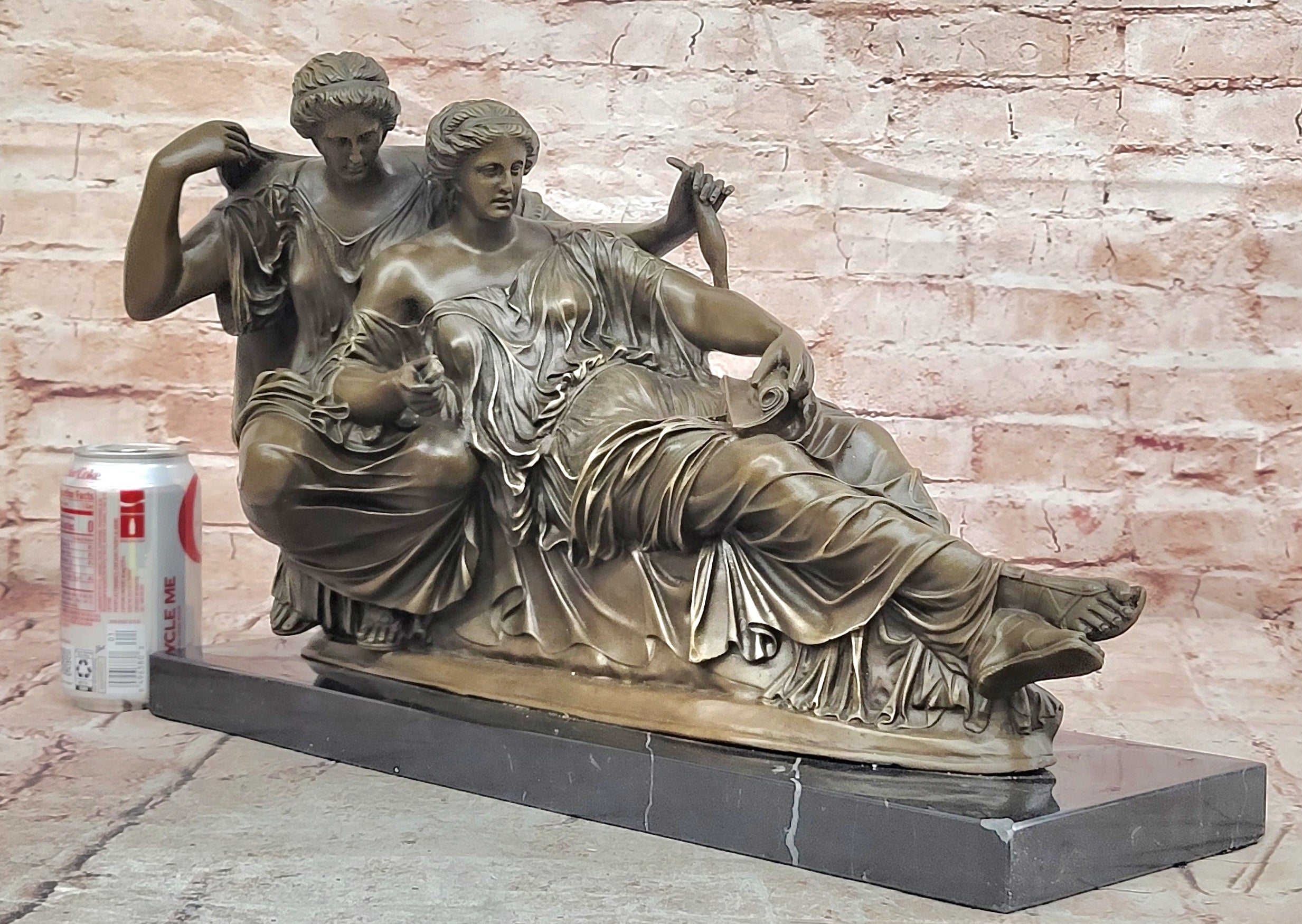 Bronze Classical Fates Statue Group Sculpture Parthenon Inspired Collectible Art